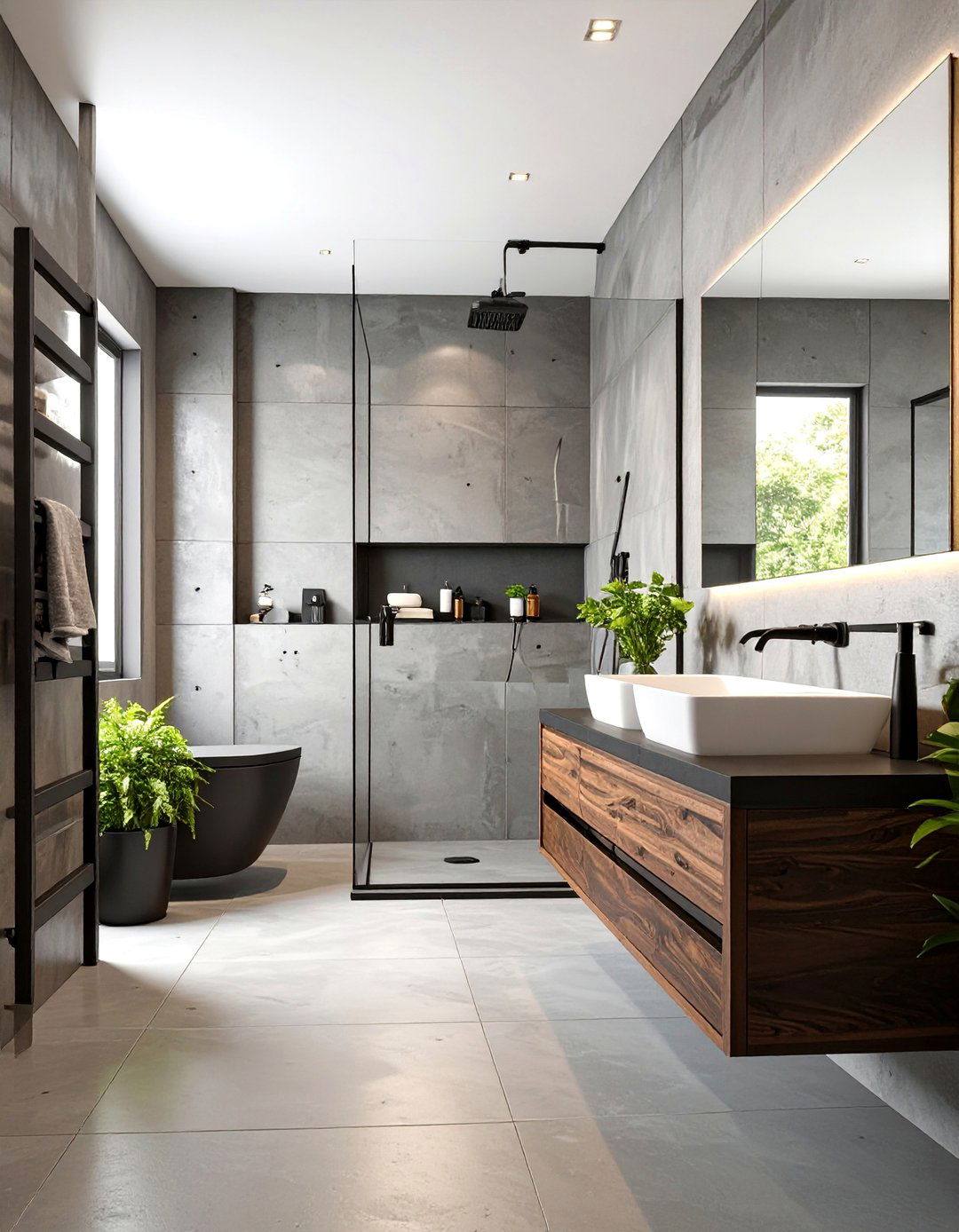 Minimalist Concrete Bathroom - 30 bathroom ideas modern
