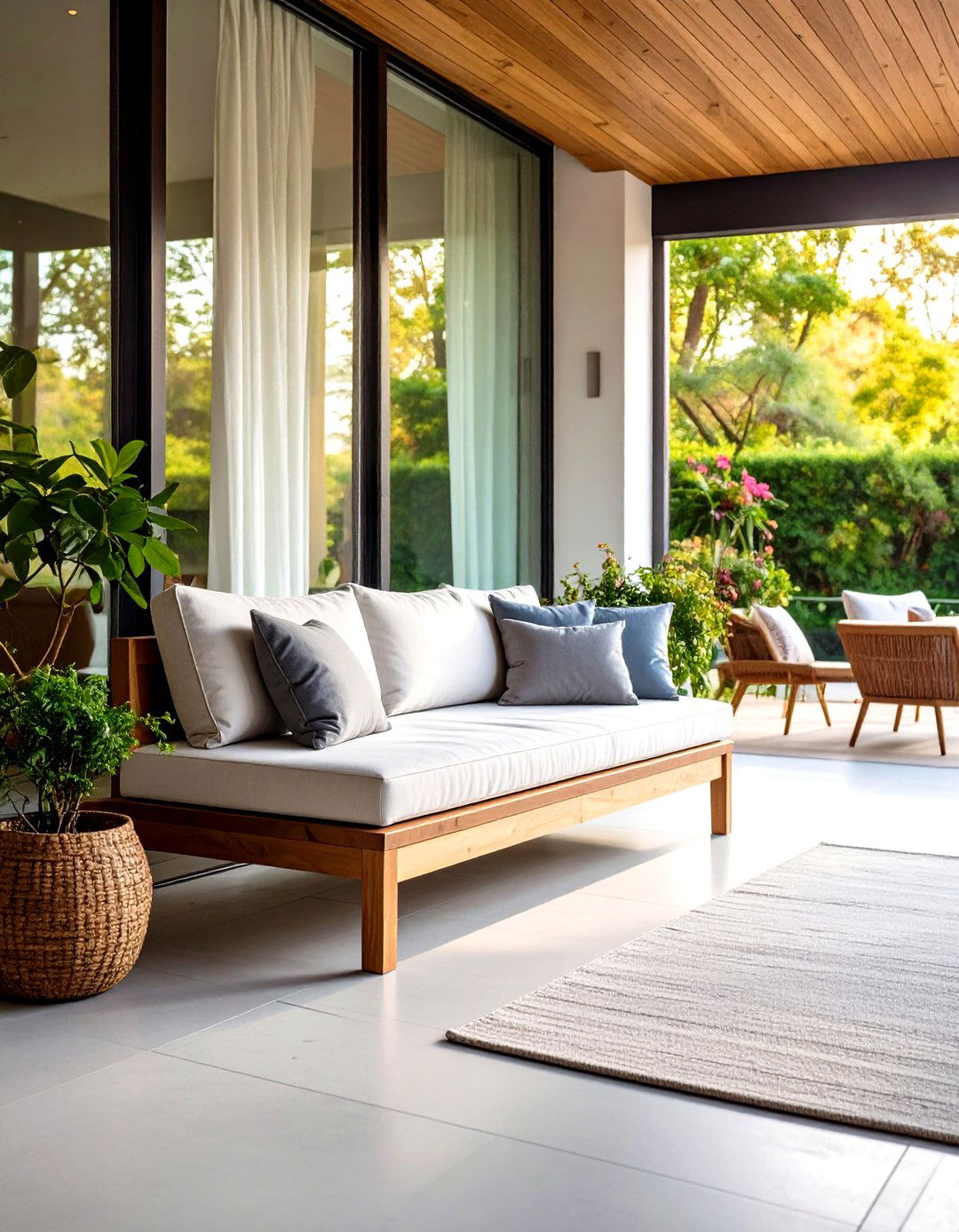Minimalist Concrete Bench - 30 porch furniture ideas