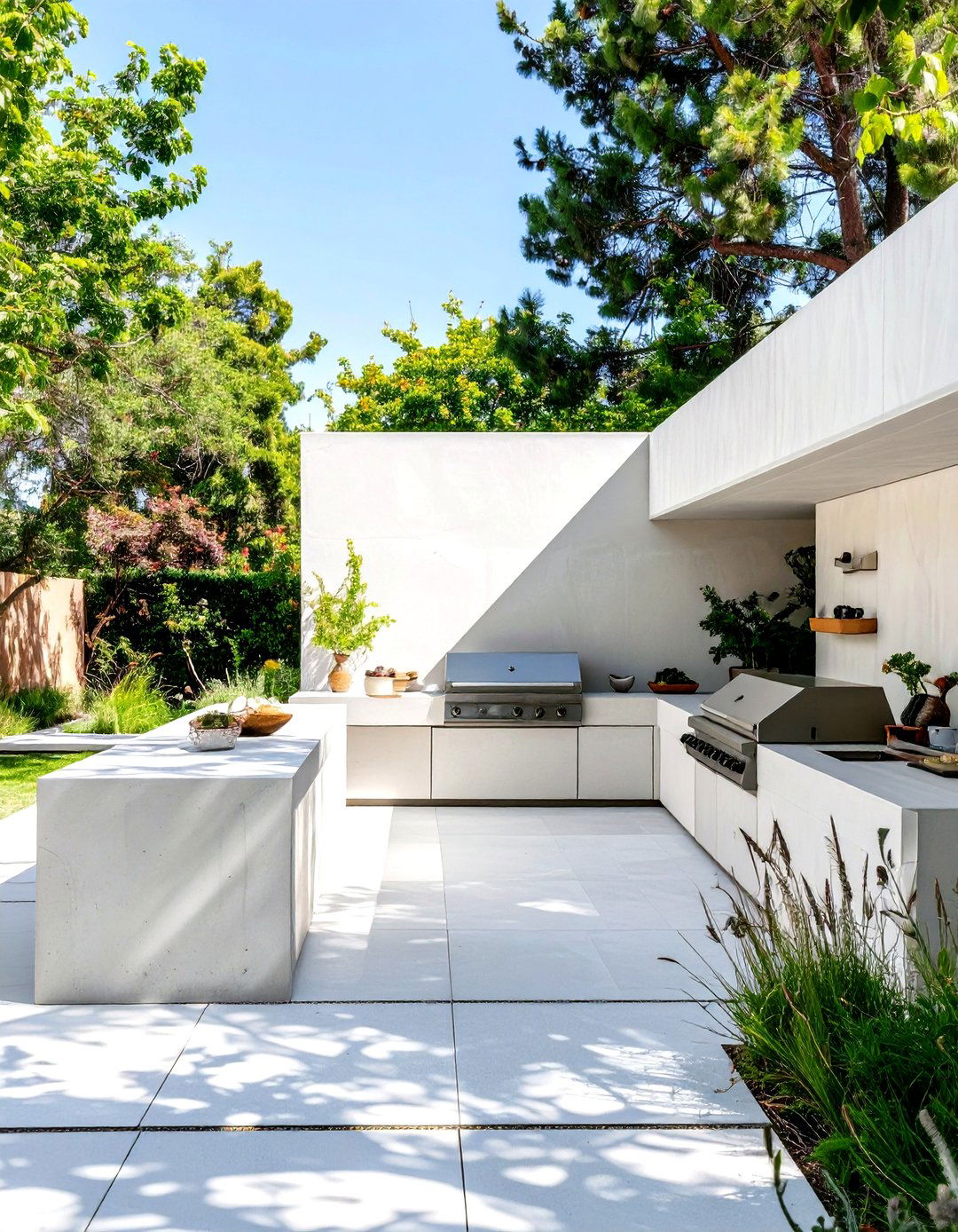 Minimalist Concrete Outdoor Kitchen - 30 simple outdoor kitchen ideas