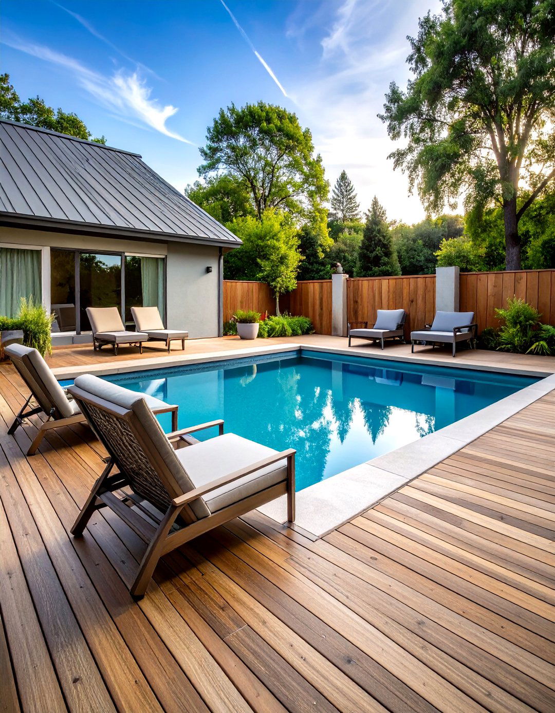 30 Pool Deck Ideas for Above Ground Pools and Decks - We Love Home Blog - Simple Minimalist Pool Deck Layout Ideas