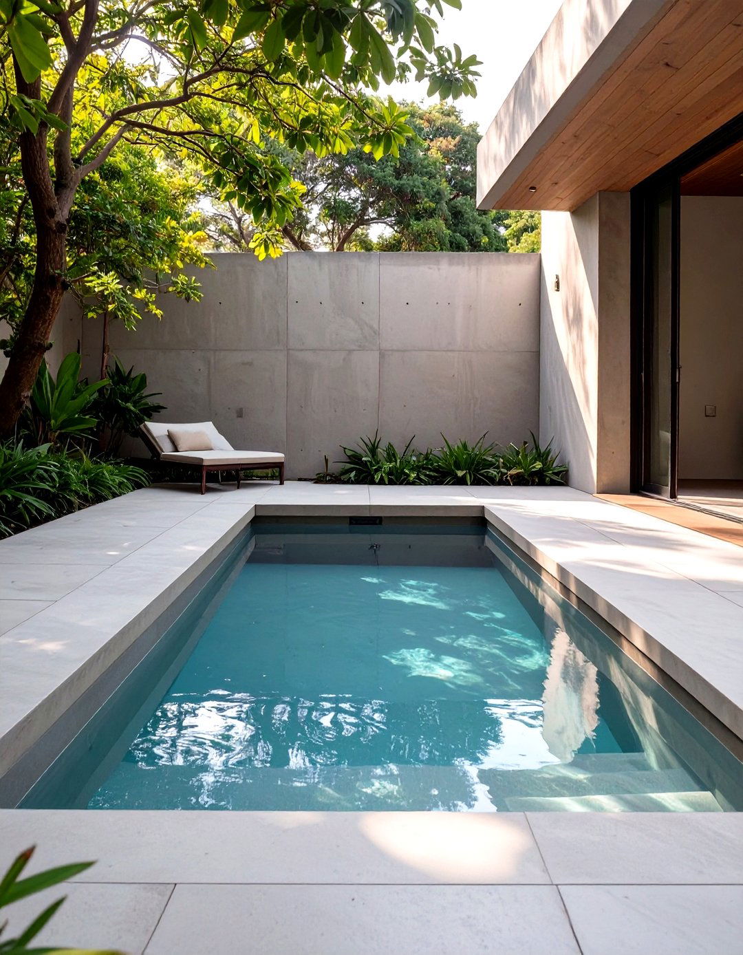 Minimalist Concrete Pool - 30 small backyard pool designs