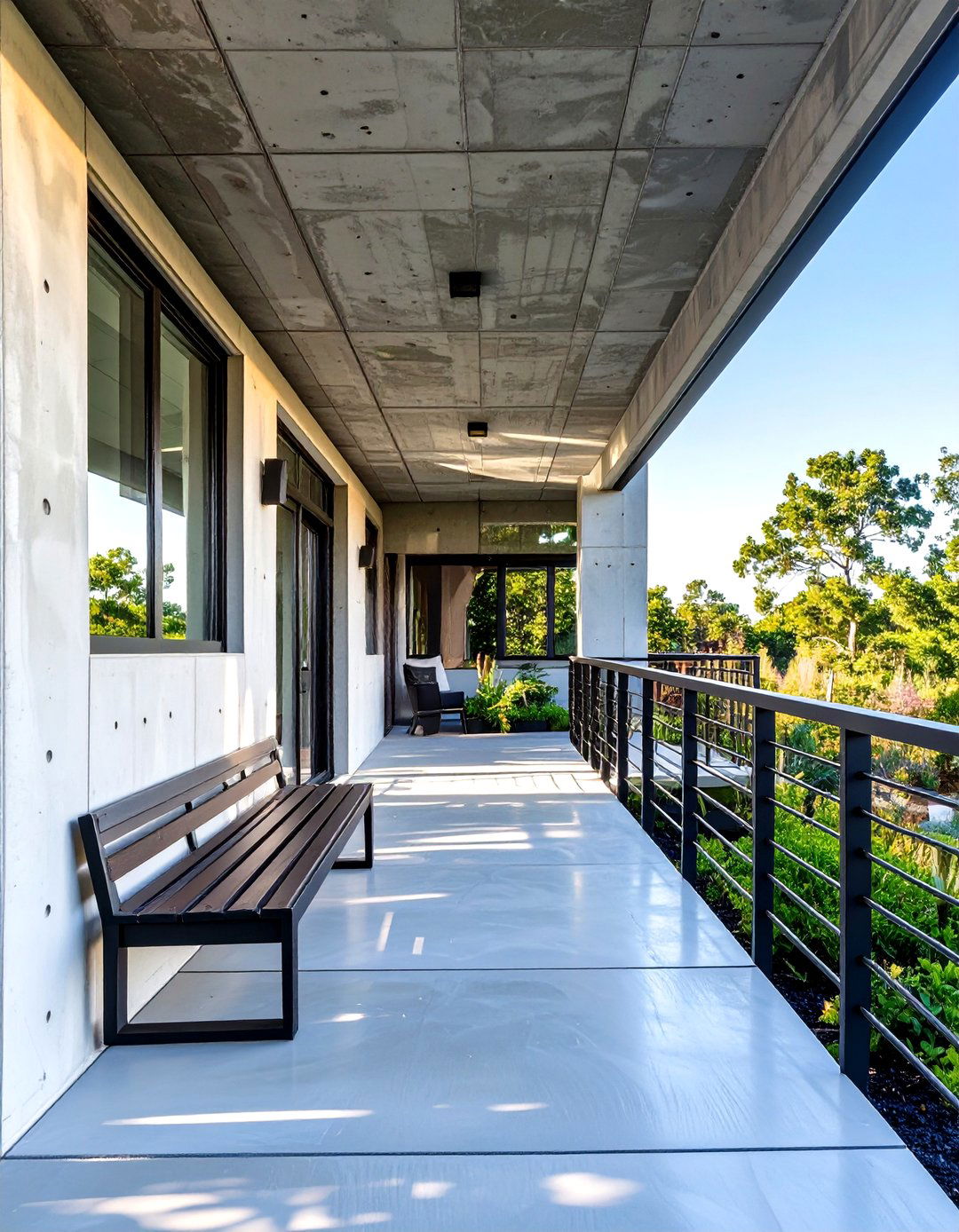 Minimalist Concrete Porch Design - 30 house modern front porch ideas