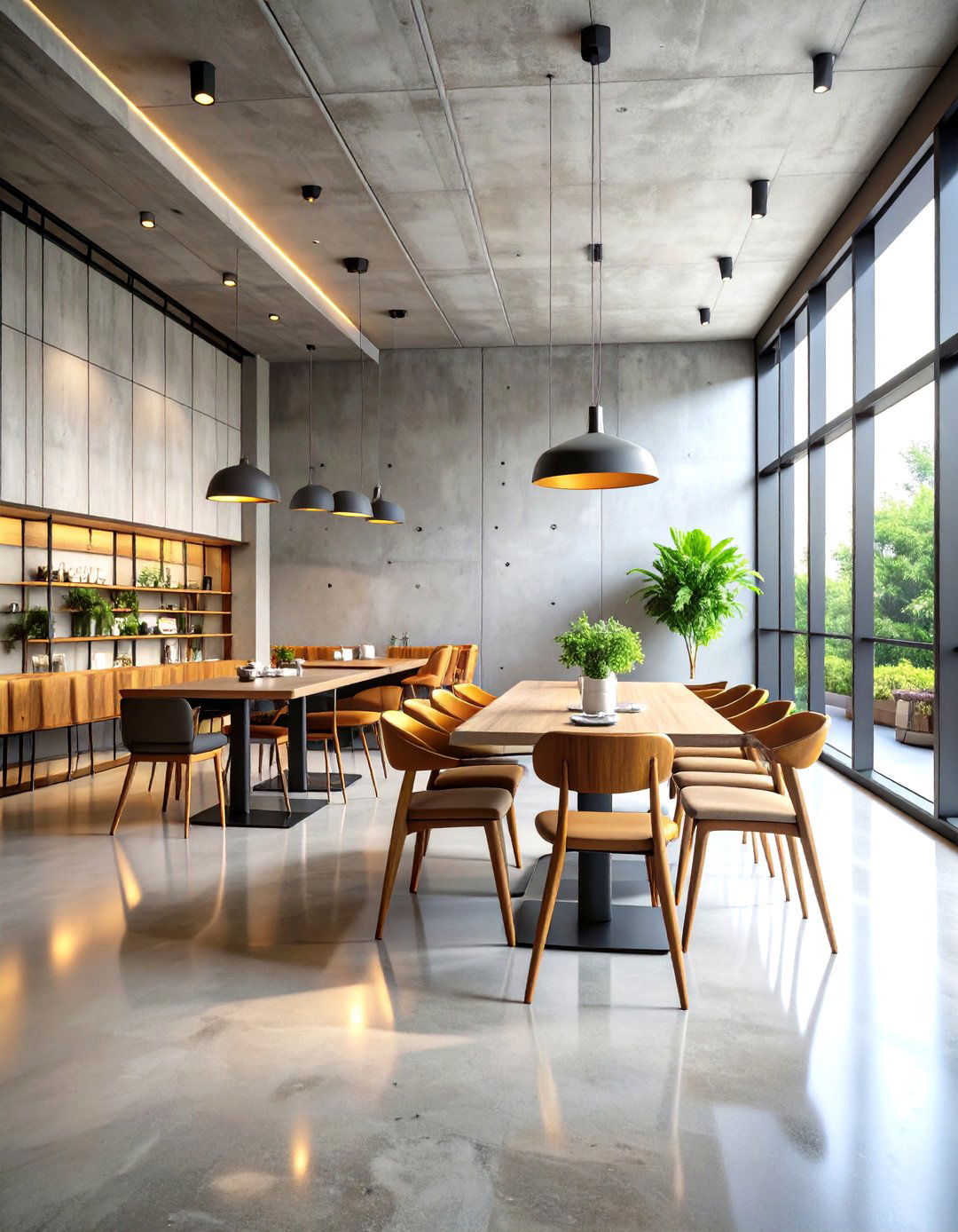 Minimalist Concrete and Steel Interior - 30 restaurant interior design ideas