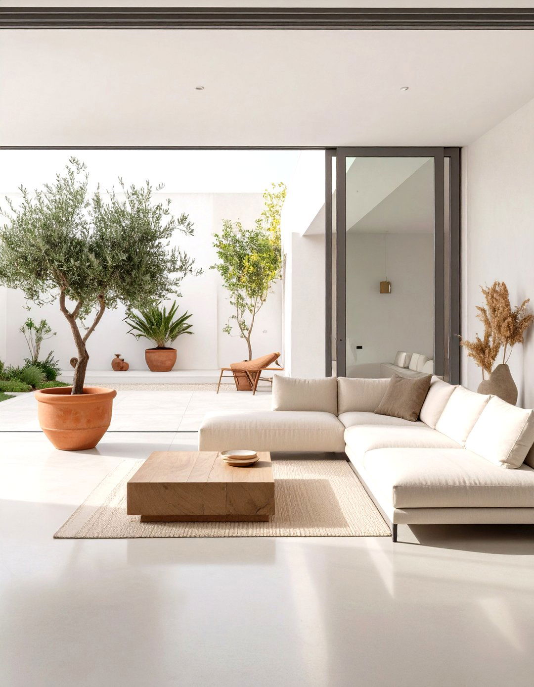 Minimalist Courtyard Living Room - 30 modern spanish style interior design ideas