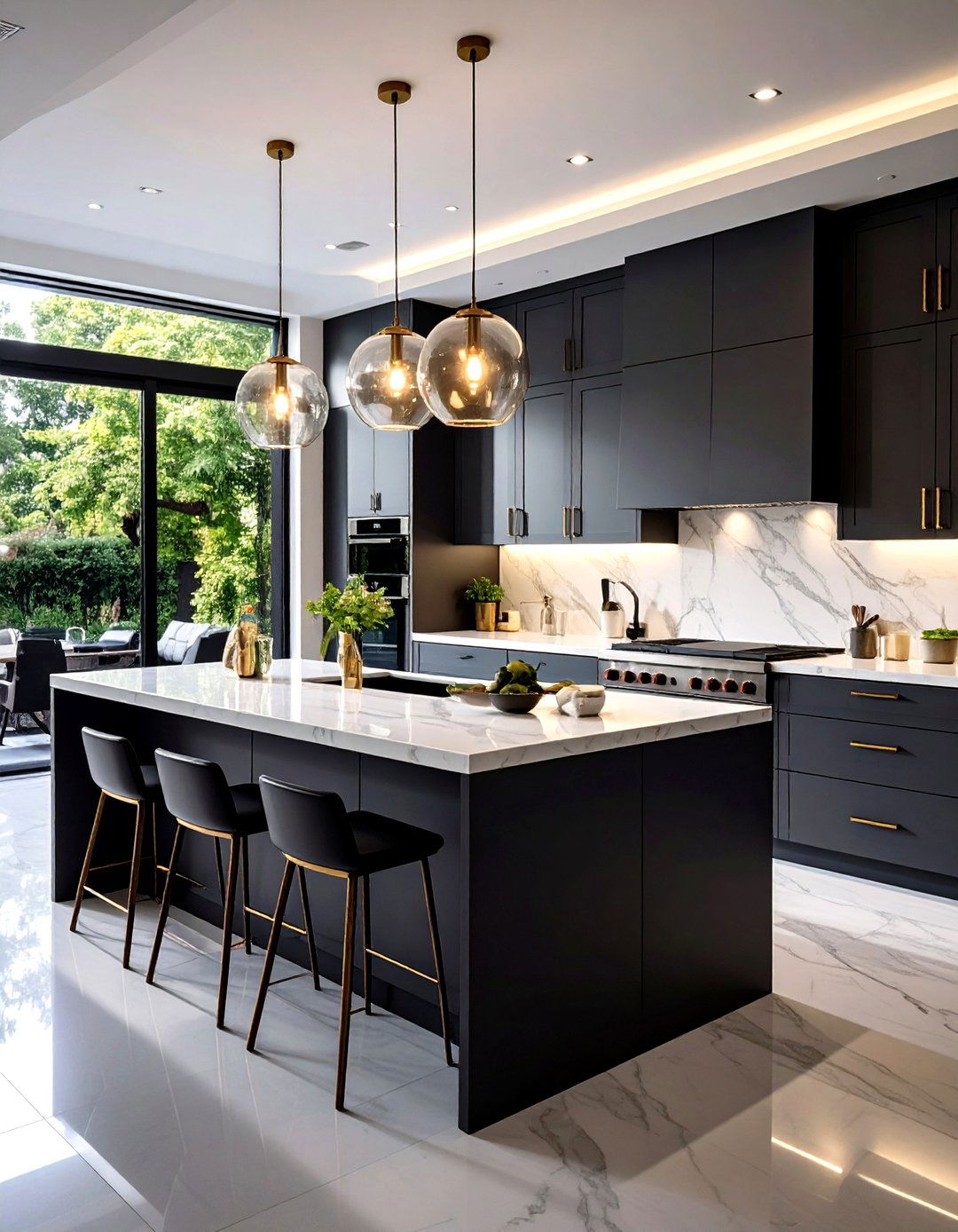 Minimalist Dark Grey Kitchen - 30 grey kitchen ideas