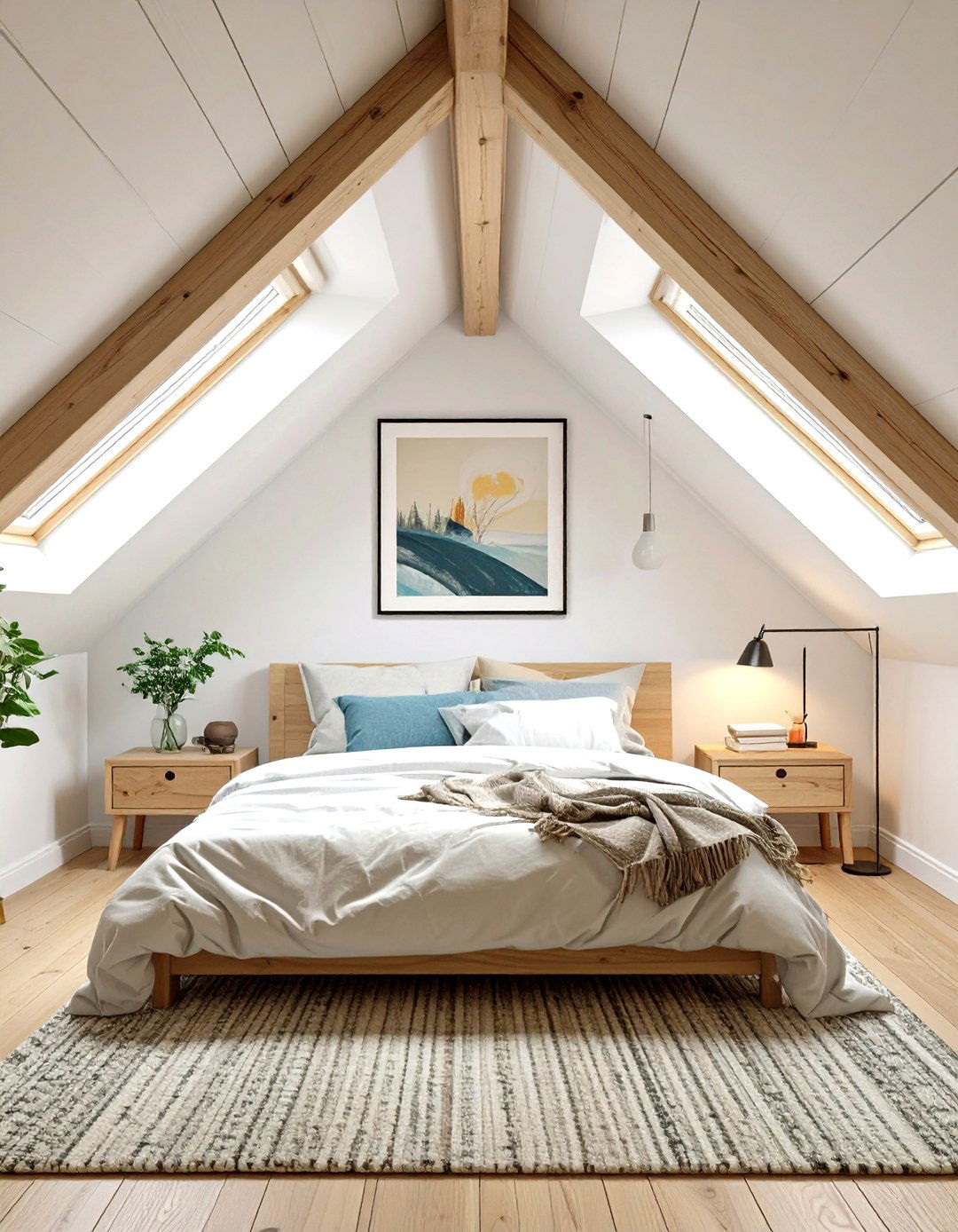 Minimalist Decor for a Clean Look - 30 small attic bedroom low sloped ceiling bedroom ideas