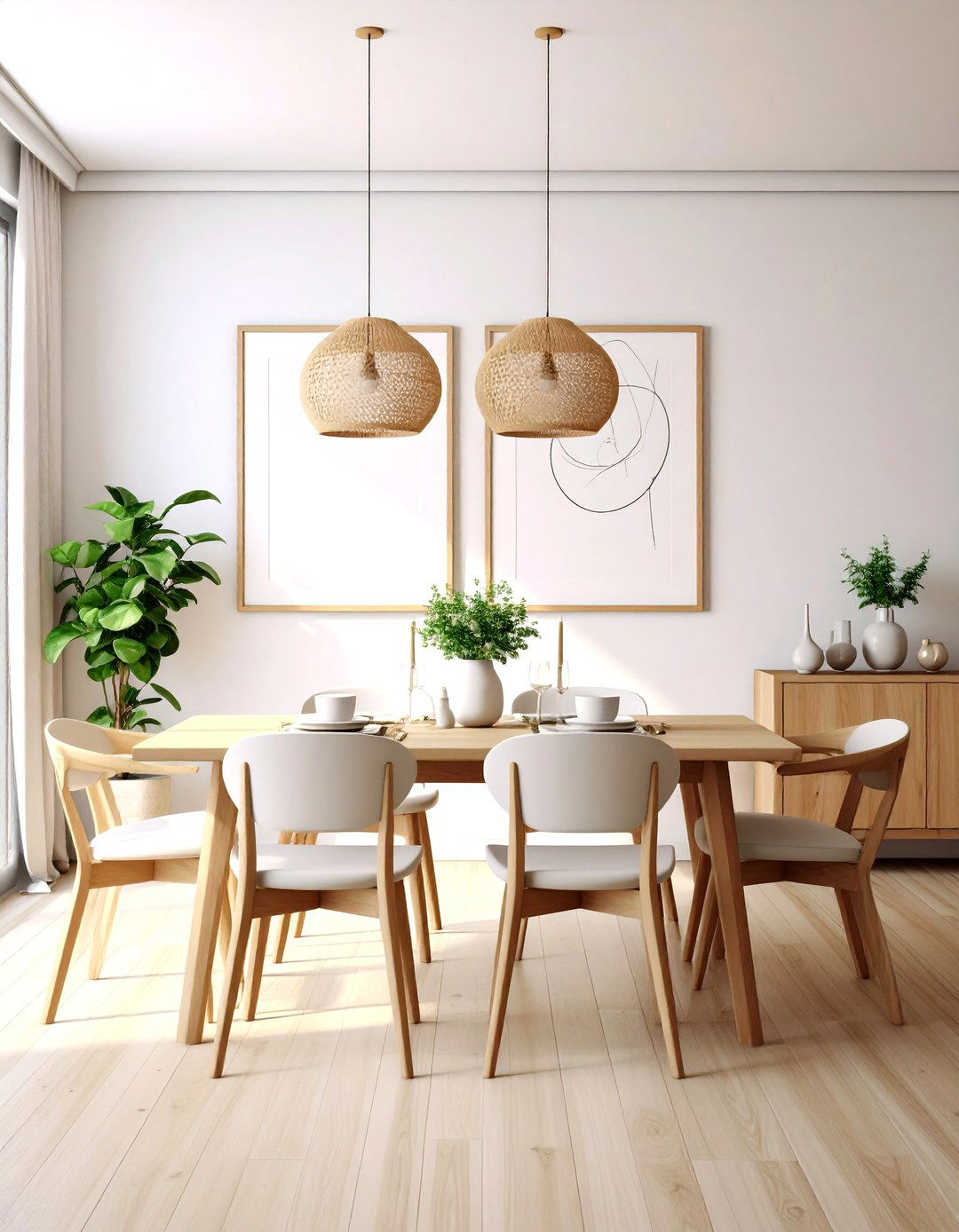 Minimalist Dining Room Line Art - 30 dining room wall art ideas