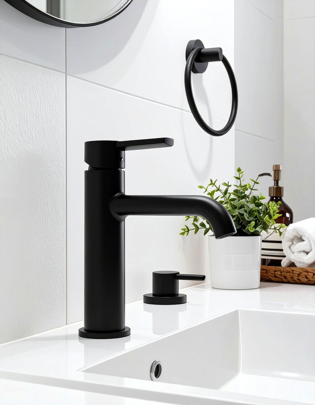 Minimalist Faucet and Hardware - 30 small bathroom inspo ideas