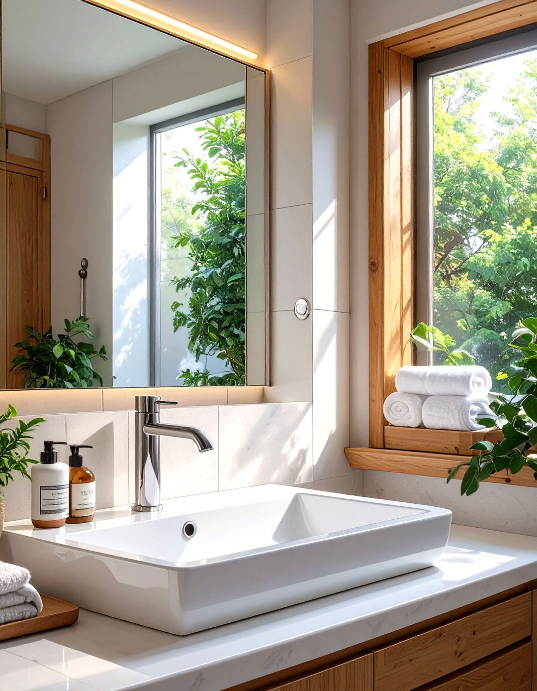 Minimalist Faucet and Hardware - 30 tiny bathroom ideas