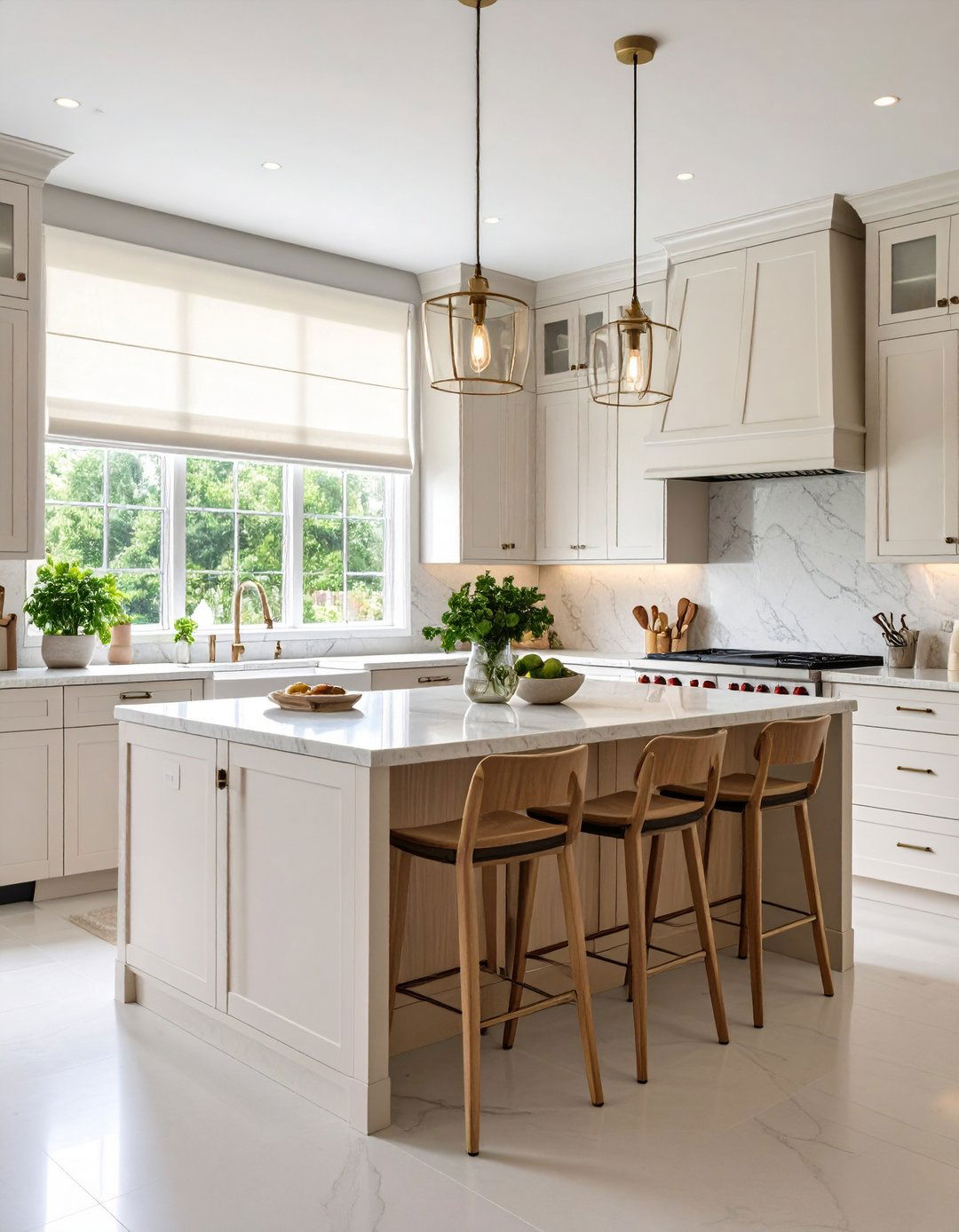 Minimalist Faux Roman Shade Kitchen Valance - 30 kitchen valance ideas