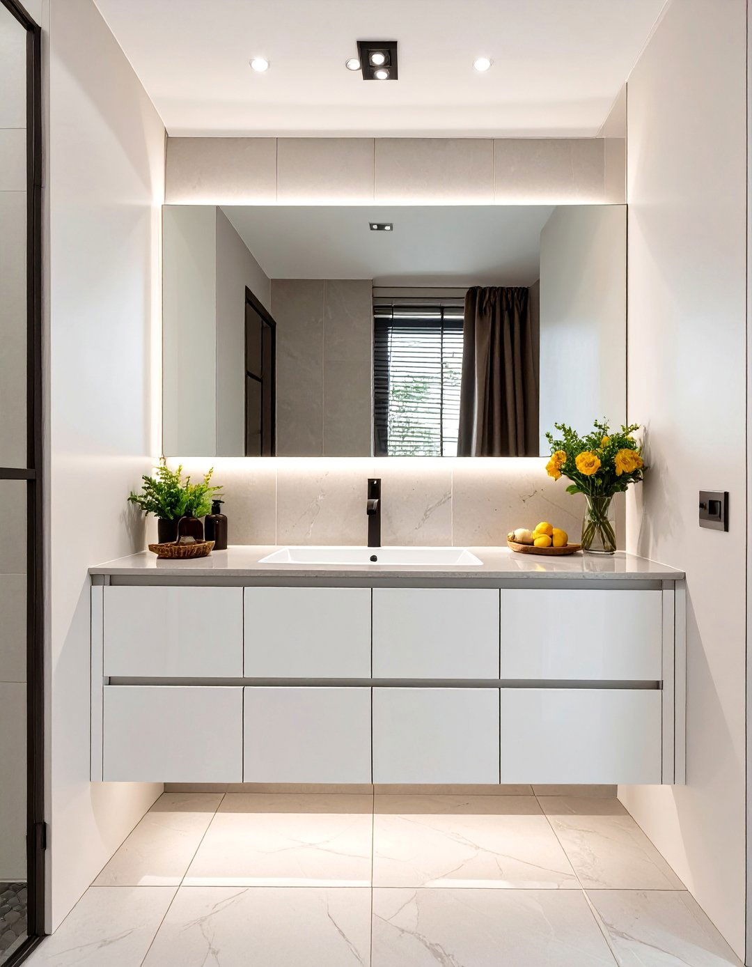 Minimalist Flat Panel Bathroom Cabinet - 30 bathroom cabinet ideas
