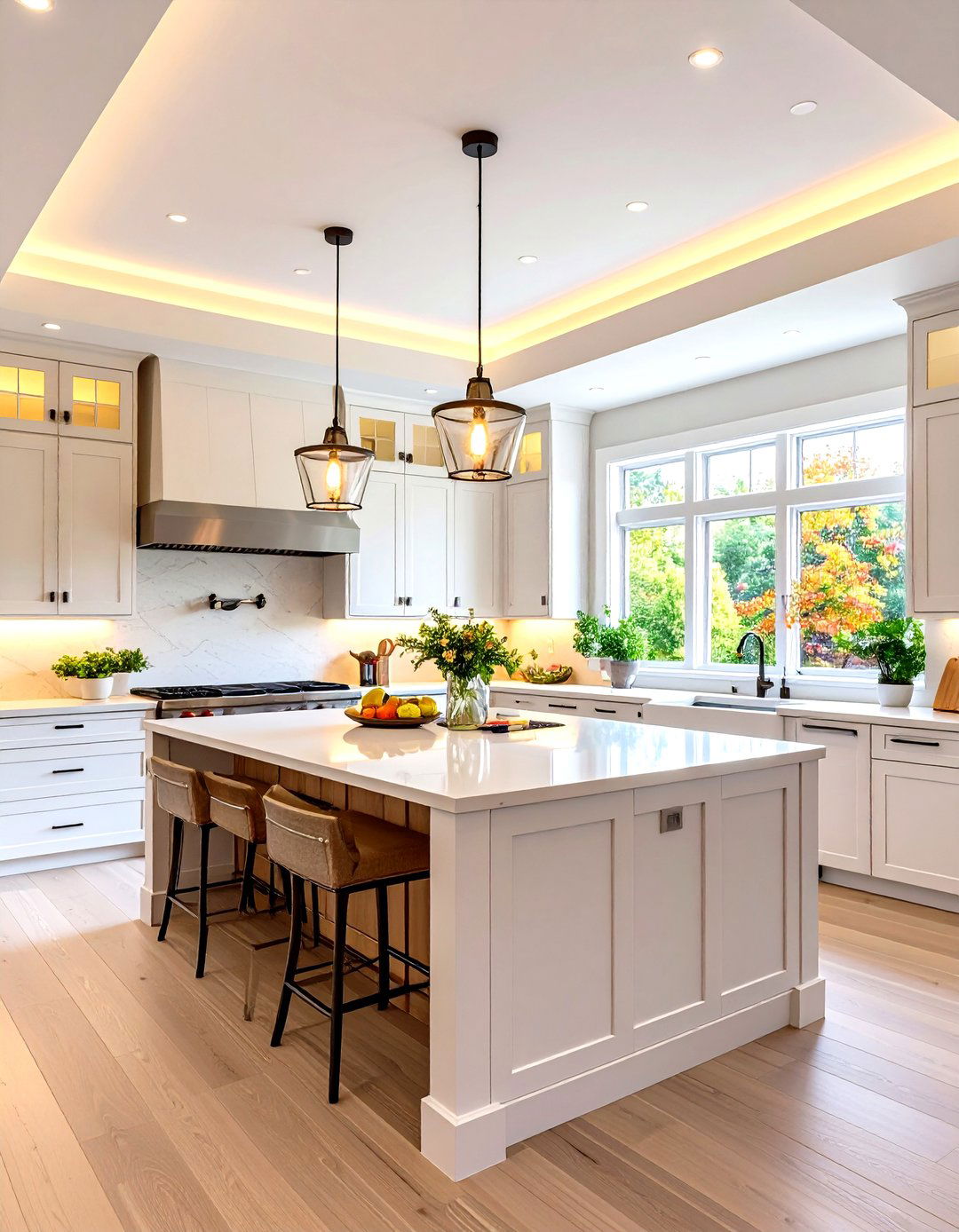 Minimalist Flat Panel Kitchen Ceiling - 30 kitchen ceiling ideas