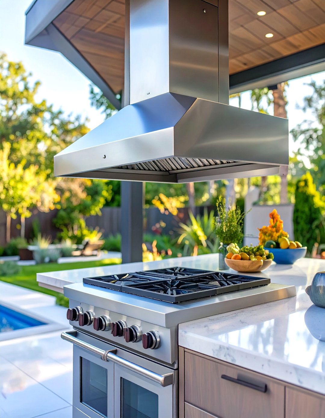 Minimalist Flat Panel Outdoor Grill Exhaust Hood - 30 outdoor grill exhaust hood ideas