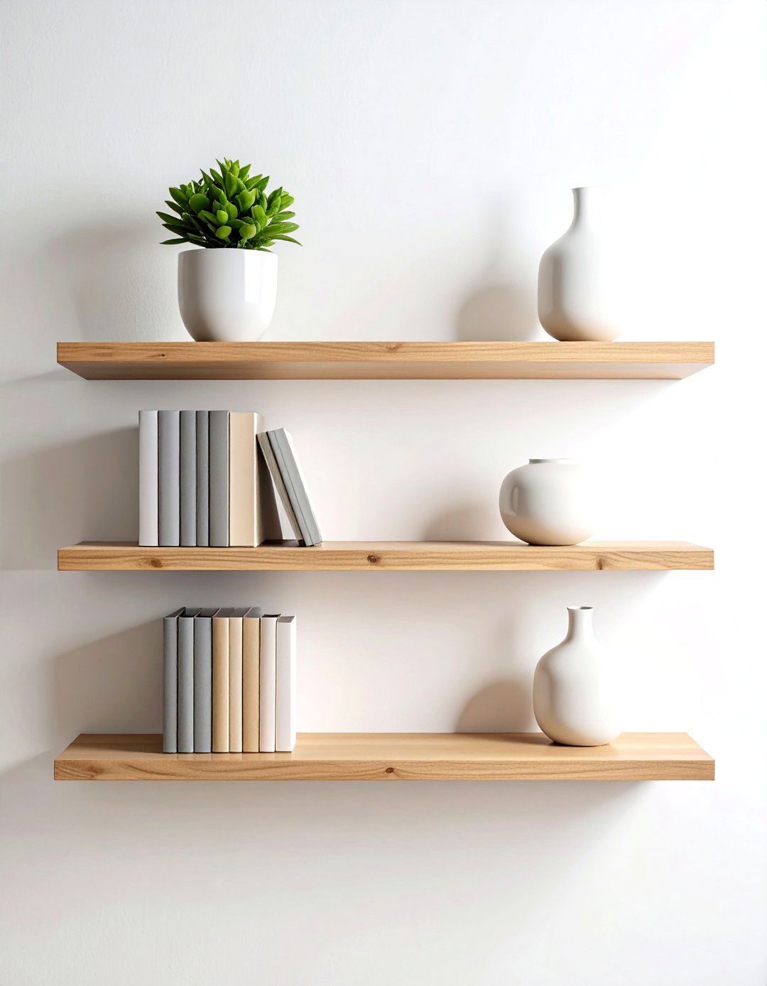 Minimalist Floating Living Room Shelves - 30 living room wall shelf decor ideas