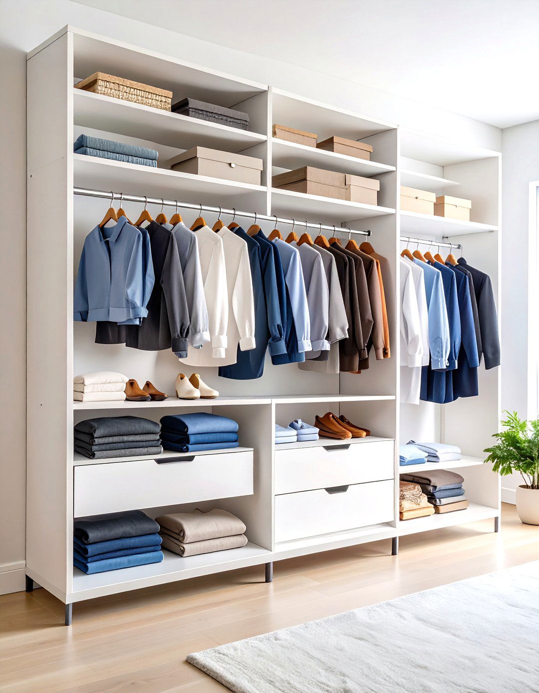 Minimalist Floating Shelves Closet - 30 diy closet ideas