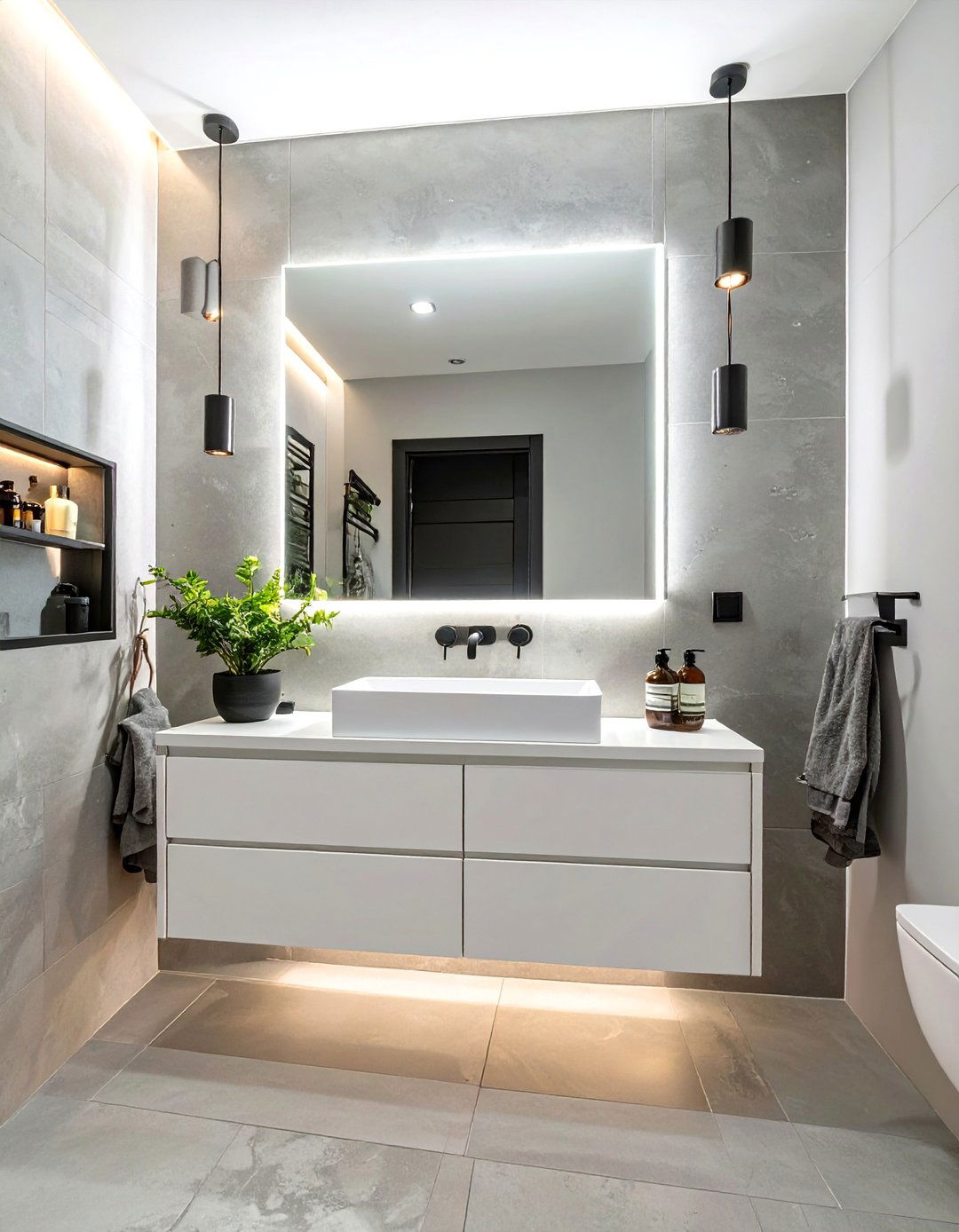 Minimalist Frameless Bathroom Mirror