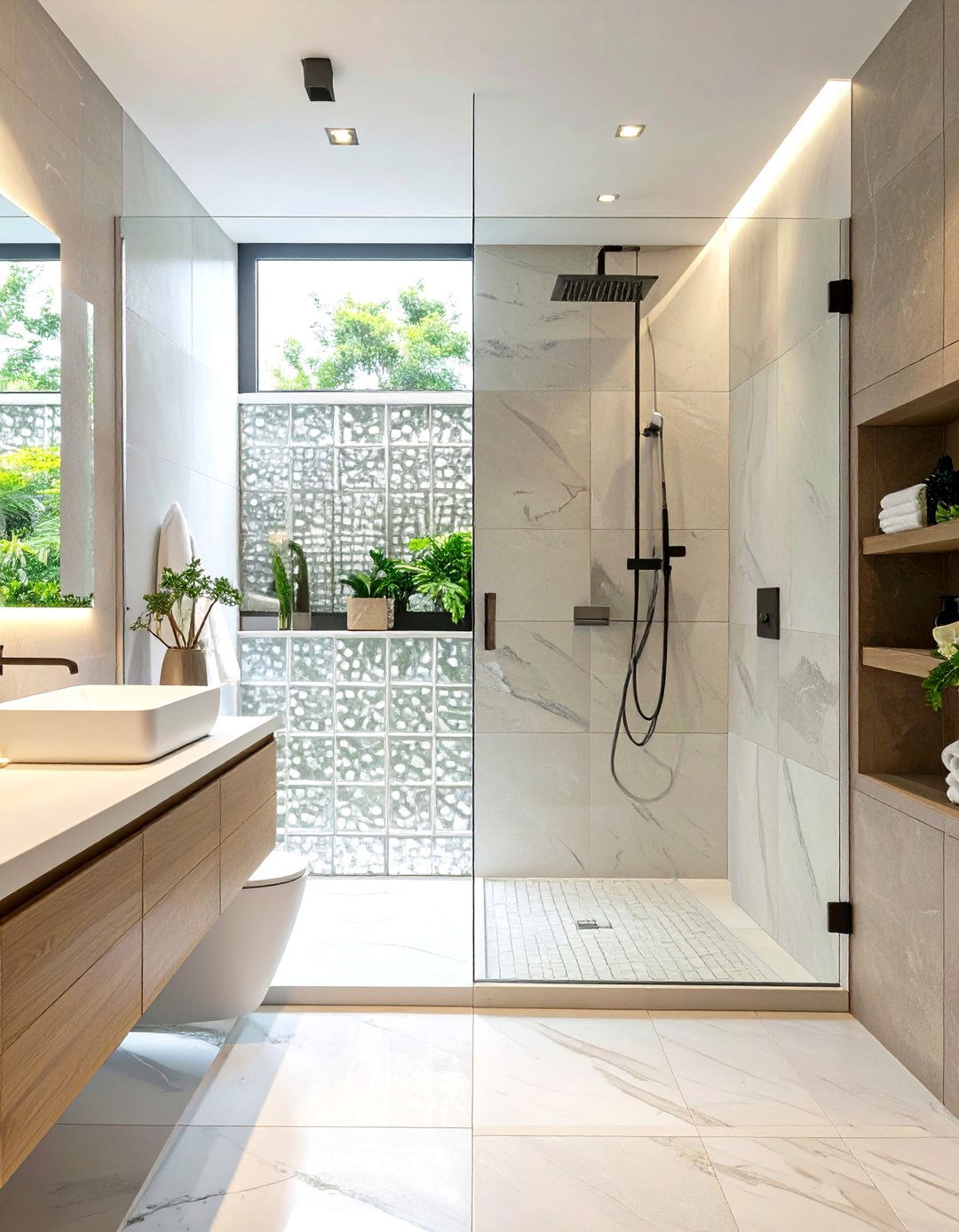 Minimalist Frameless Shower Bathroom - 30 modern bathroom decor ideas