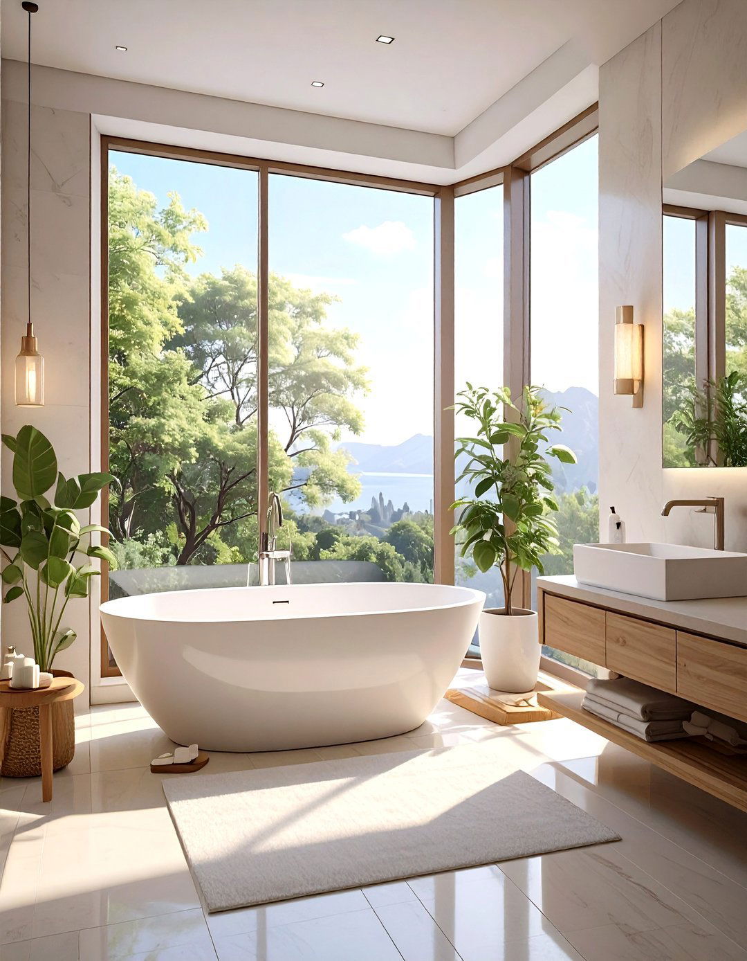 Minimalist Freestanding Tub Guest Bathroom - 30 modern guest bathroom ideas
