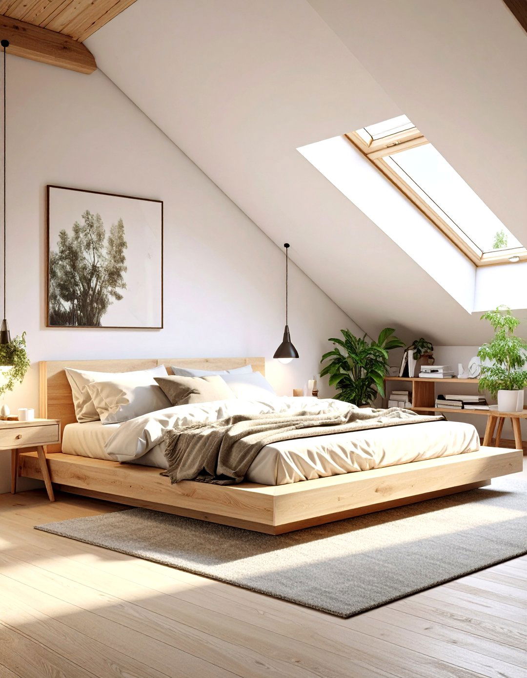 Minimalist Furniture with Clean Lines - 30 slanted ceiling low ceiling attic bedroom ideas
