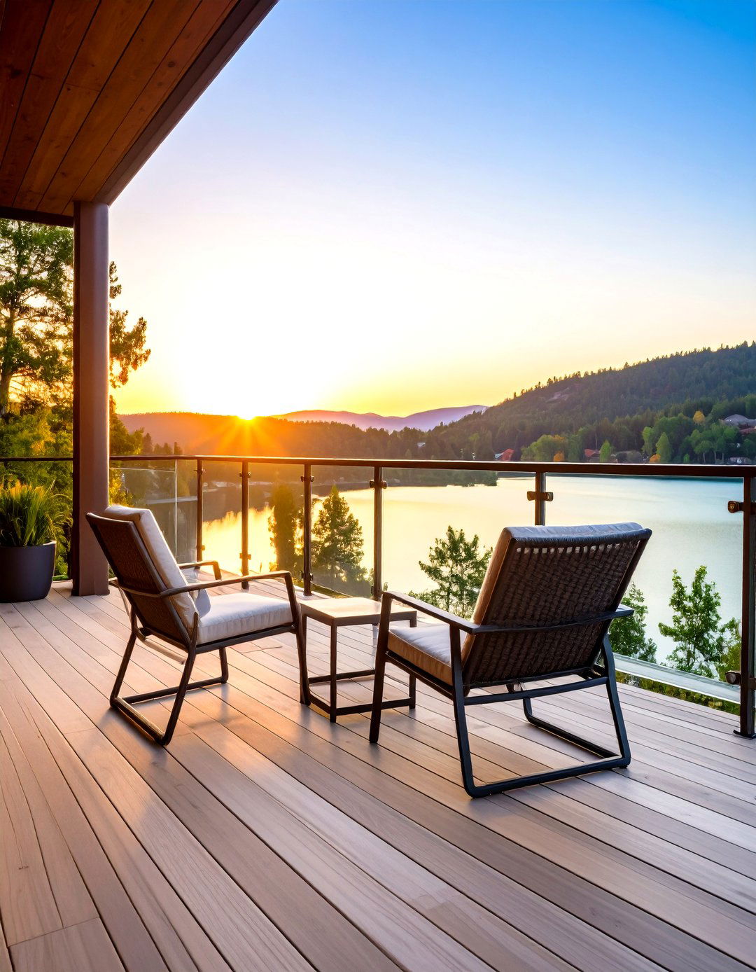 Minimalist Glass Panel Deck Rails - 30 deck rails ideas