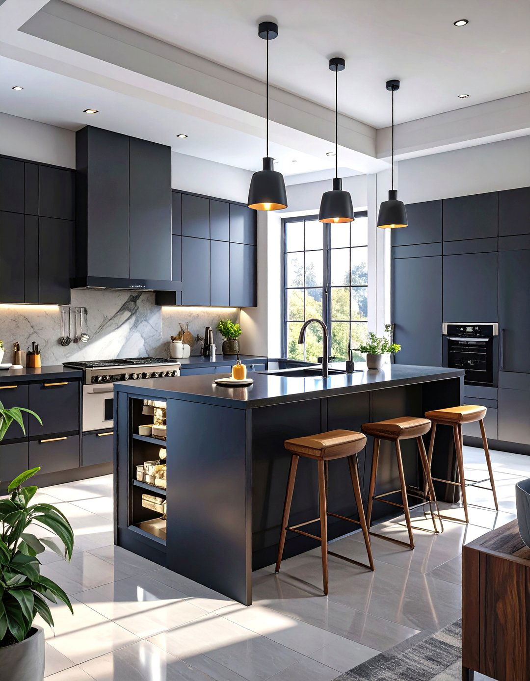 Minimalist Kitchen Island with Concealed Storage - 30 unique kitchen island ideas