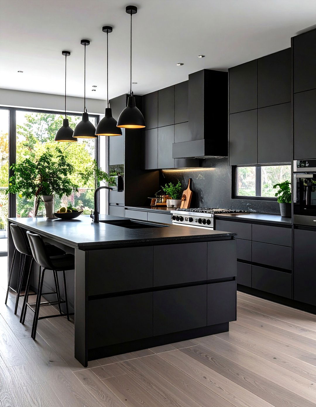 Minimalist Kitchen with Handleless Cabinets - 30 kitchen cabinet layout ideas