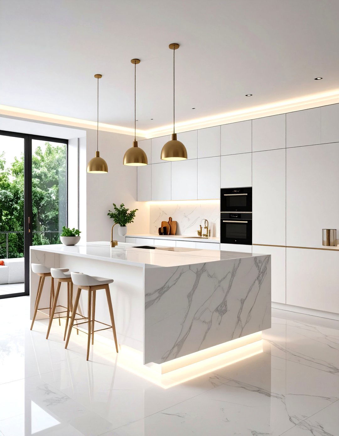 Minimalist Kitchens with Hidden Appliances - 30 elegant luxury modern kitchen designs