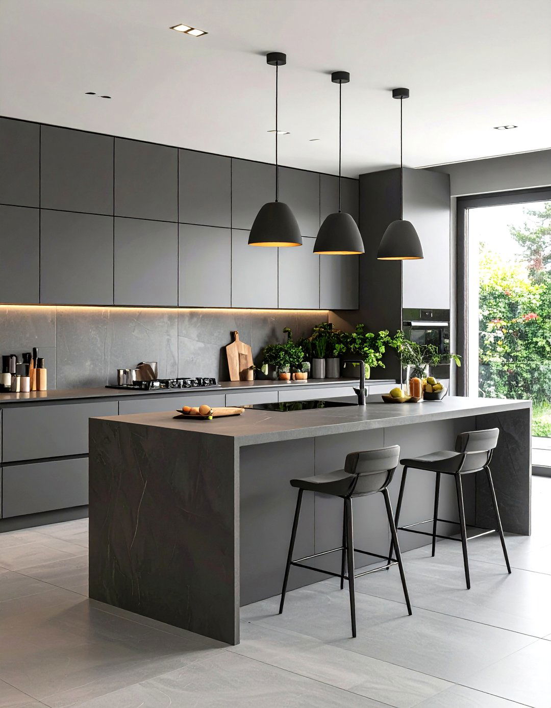 Minimalist Large Format Kitchen Tiles - 30 kitchen wall tile ideas