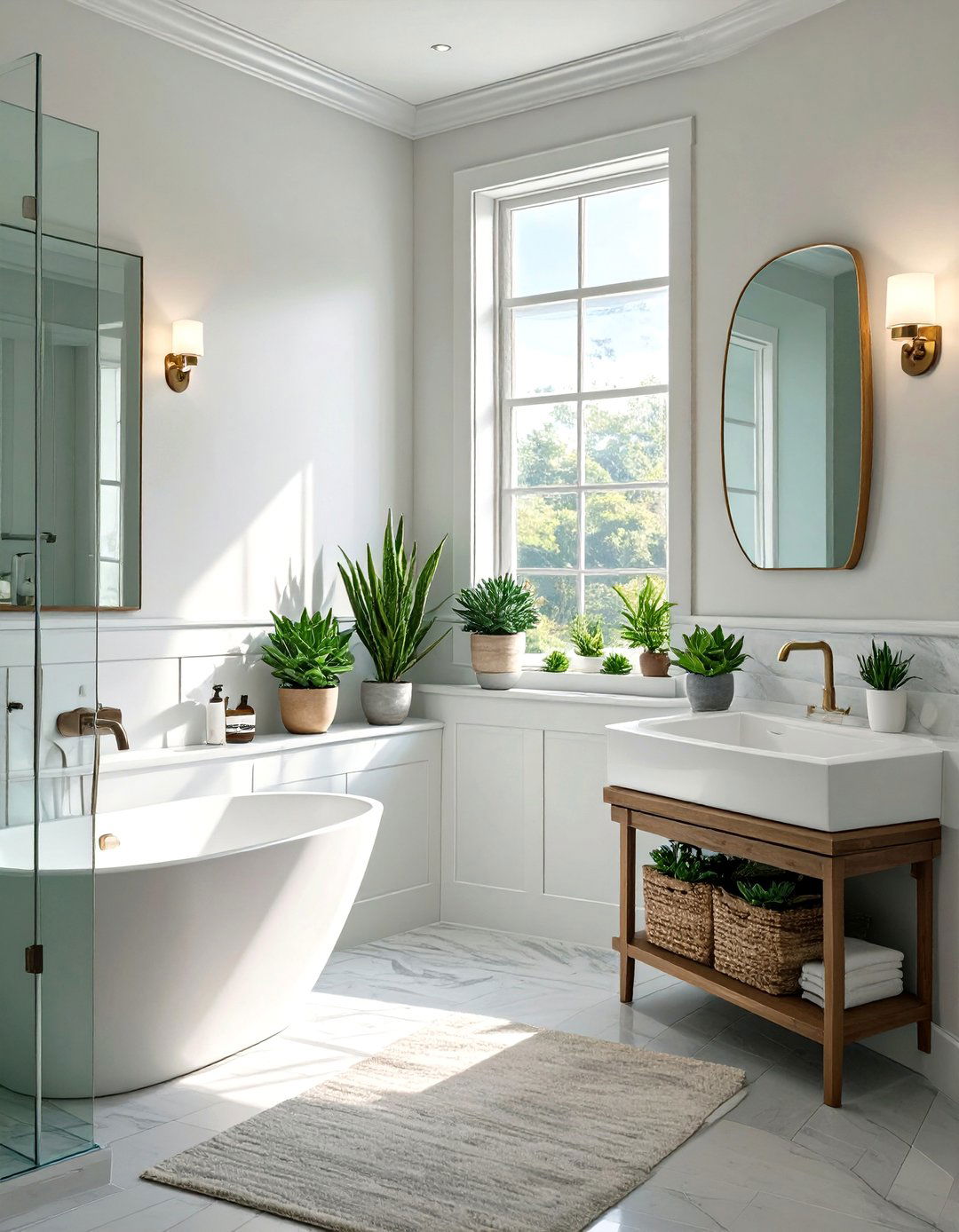 Minimalist Ledge Bathroom Wainscoting - 30 bathroom wainscoting ideas