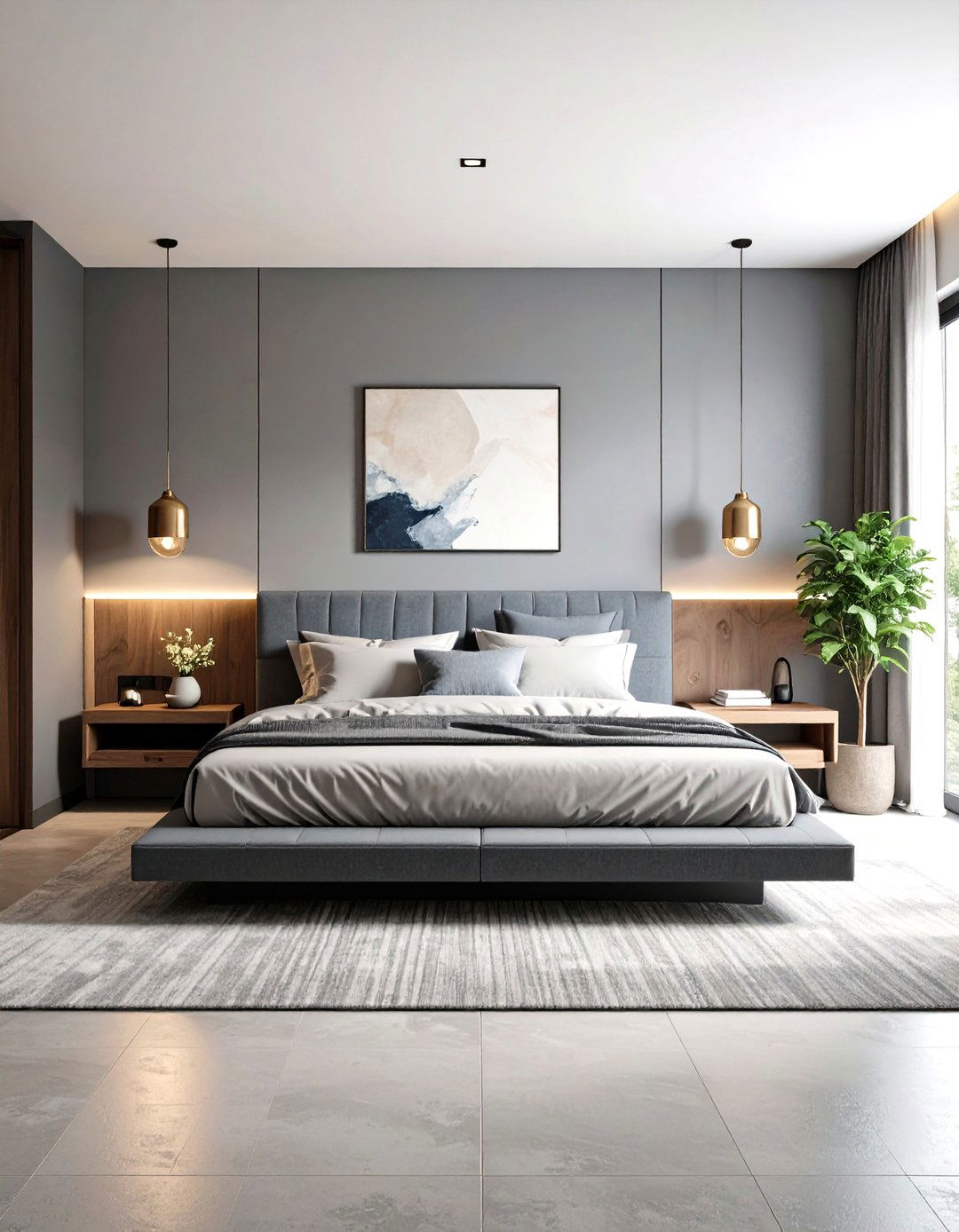 Minimalist Light Gray Bedroom - 30 gray bedroom ideas