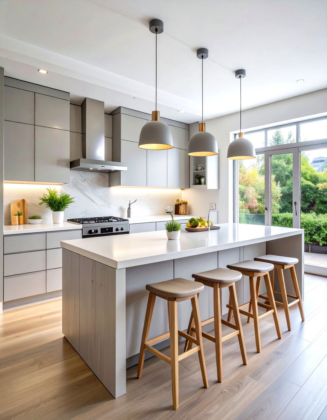 Minimalist Light Gray Kitchen - 30 gray kitchen ideas
