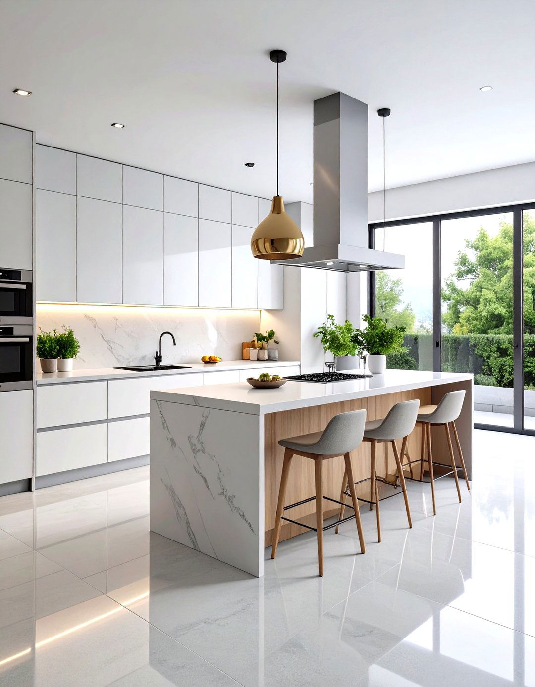 Minimalist Light Grey Kitchen - 30 grey kitchen ideas