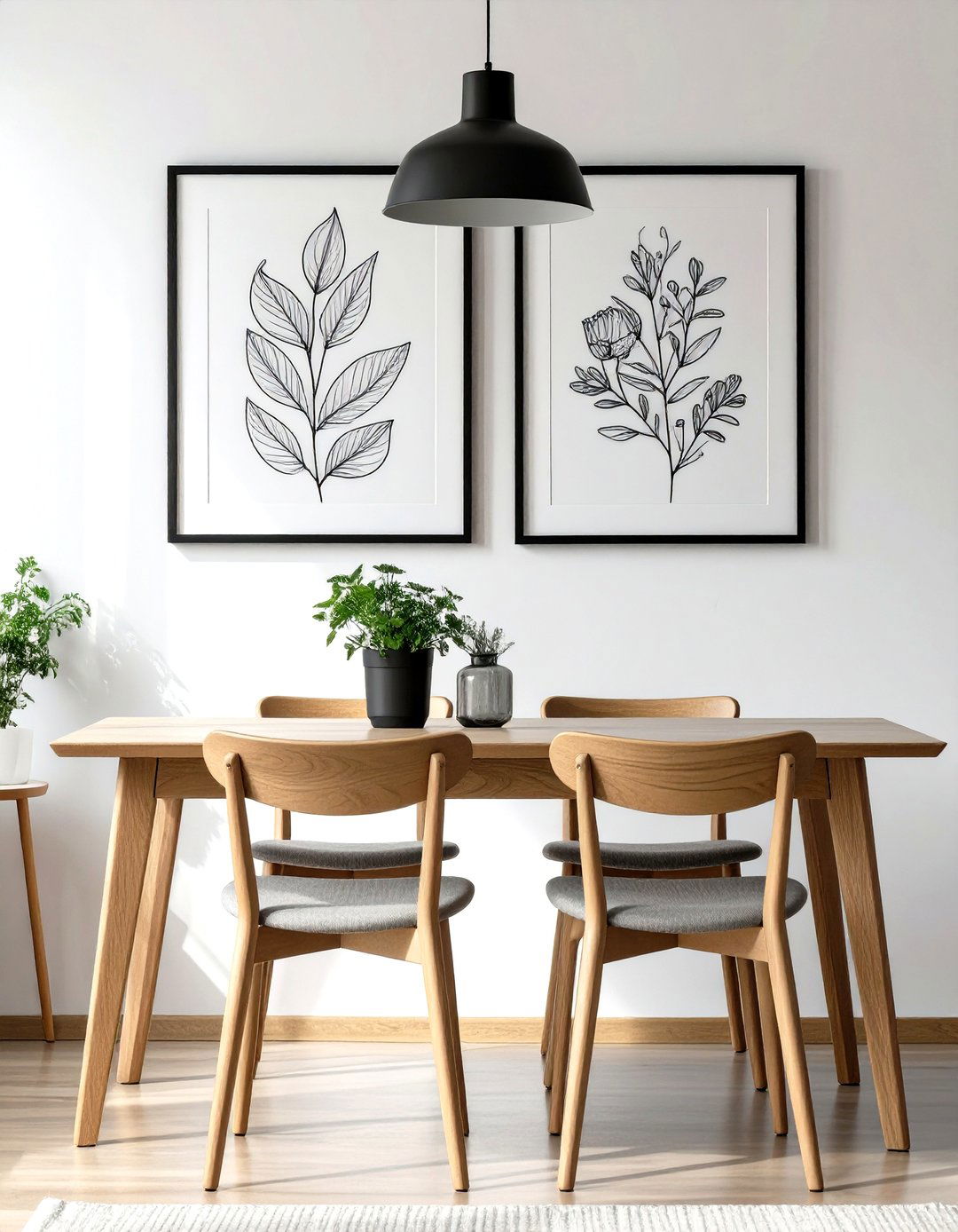 Minimalist Line Art - 30 dining room art ideas