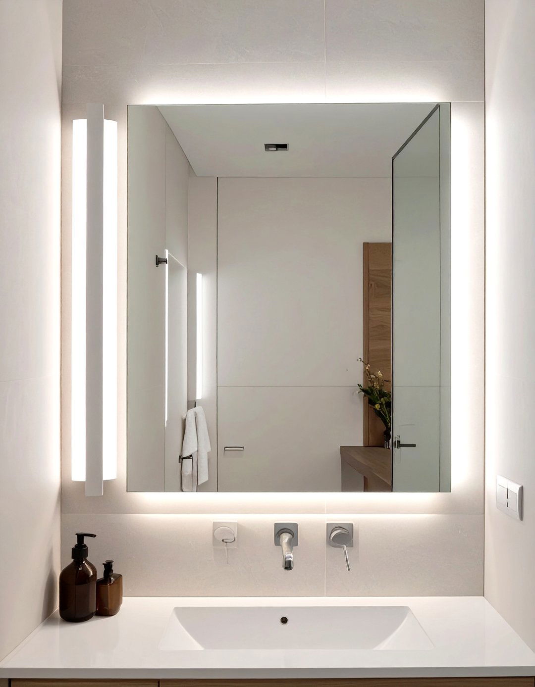 Minimalist Linear Bar Lights - 30 vanity lighting ideas