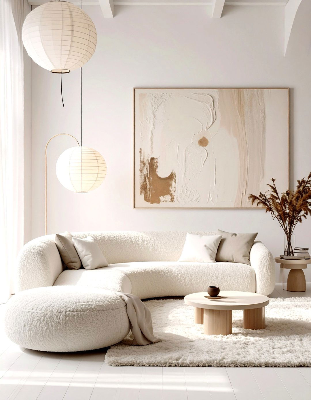 Minimalist Marshmallow Living Room - 30 cute living room ideas