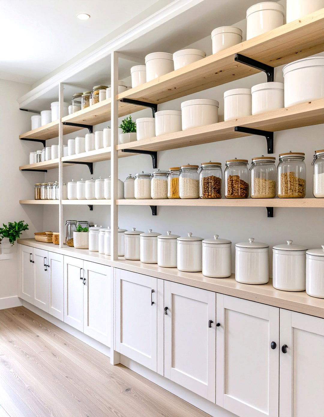 Minimalist Metal Bracket Pantry Shelves - 30 pantry shelf ideas