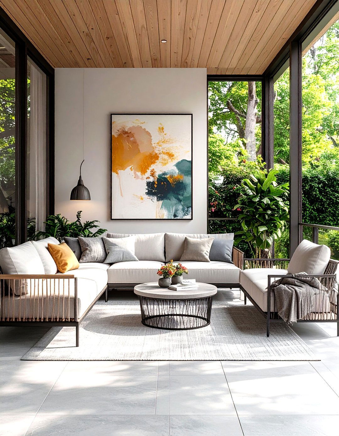 Minimalist Modern Porch Zen - 30 enclosed porch ideas on a budget
