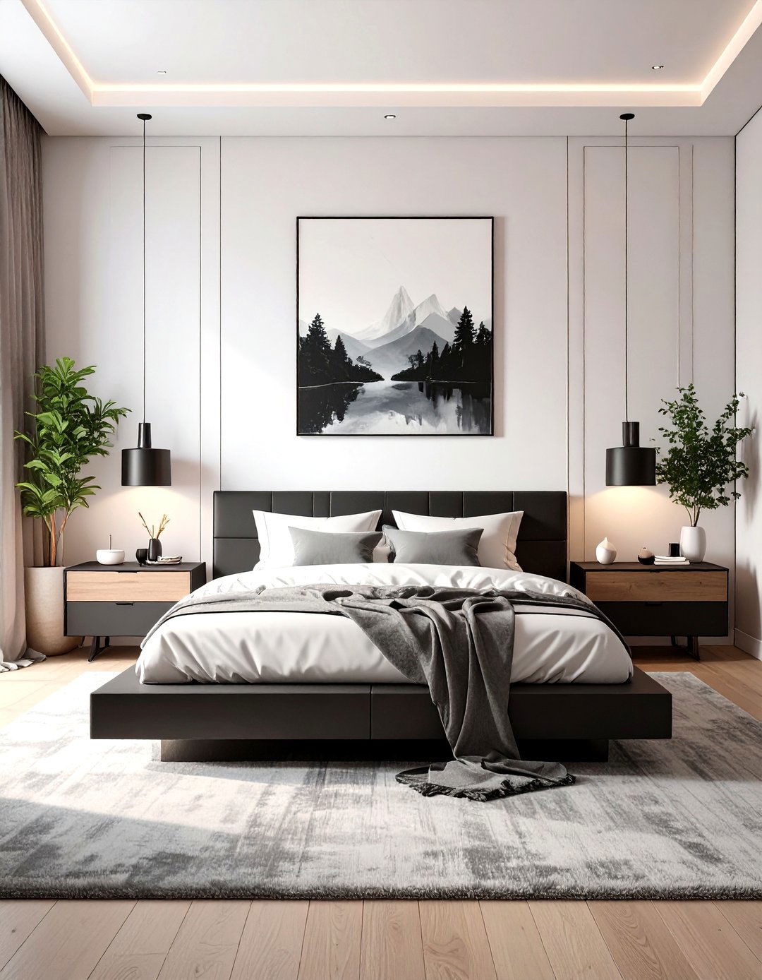 Minimalist Monochrome Bedroom - 30 master bedroom ideas modern