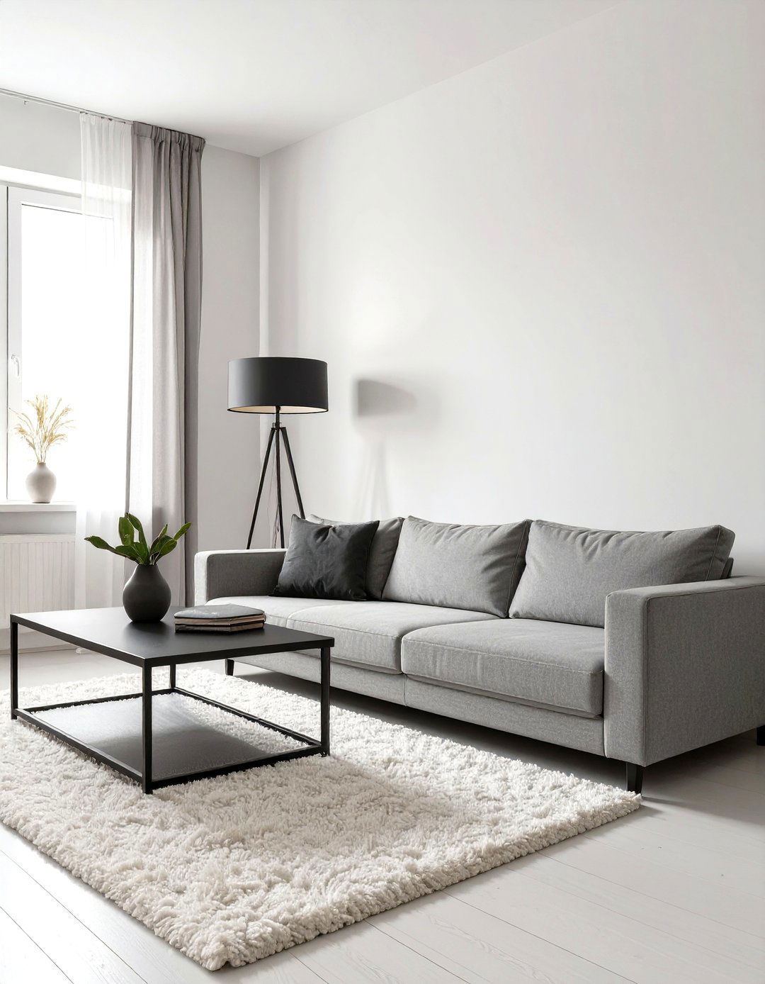 Minimalist Monochrome Small Living Room - 30 modern small modern living room design ideas