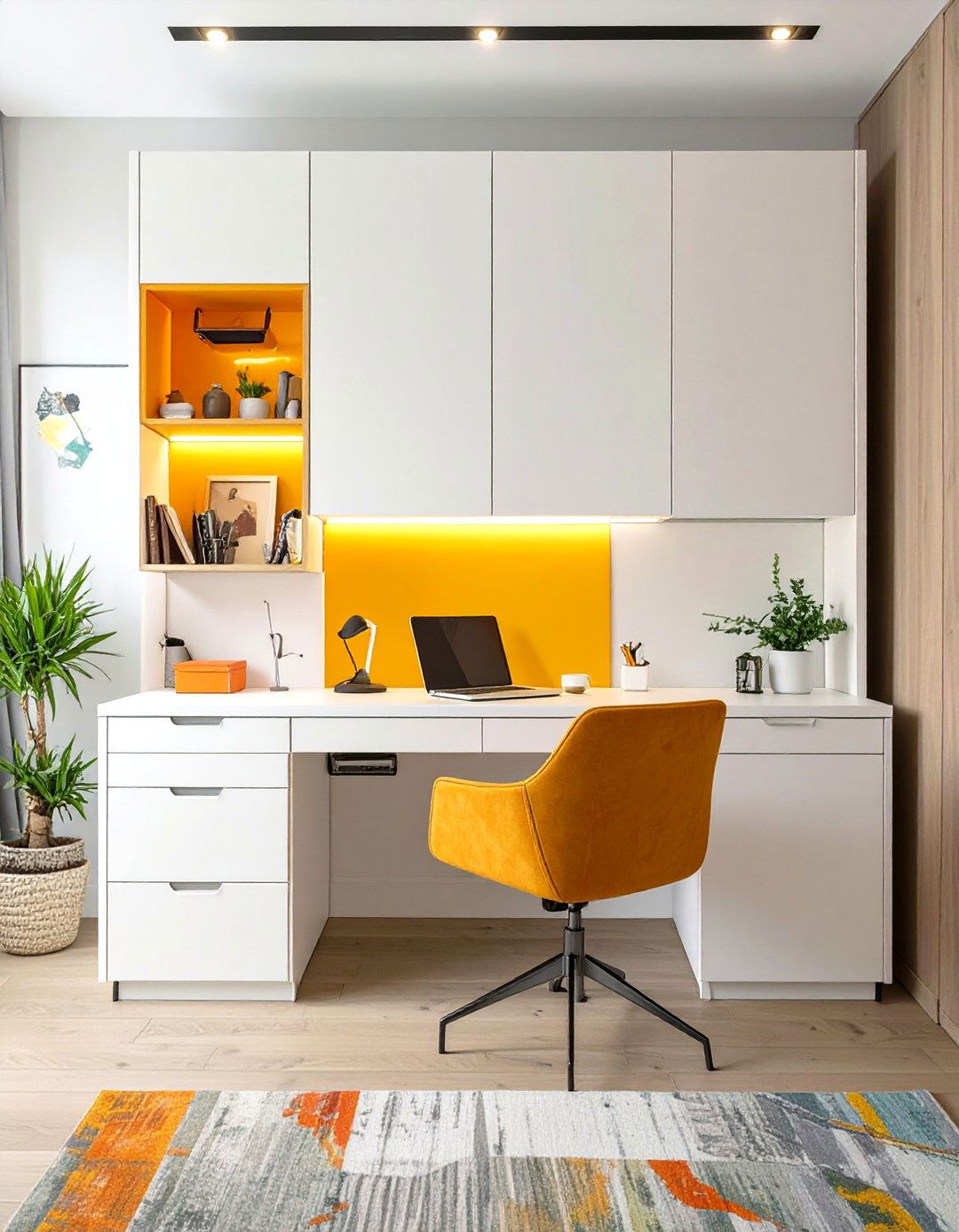 Minimalist Murphy Desk Setup - 30 small office interior design ideas