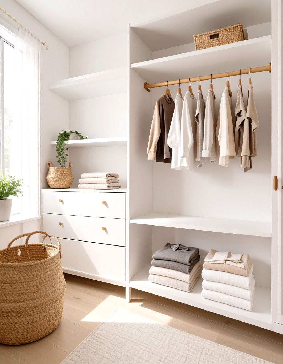 Minimalist Nursery Closet System - 30 nursery closet ideas
