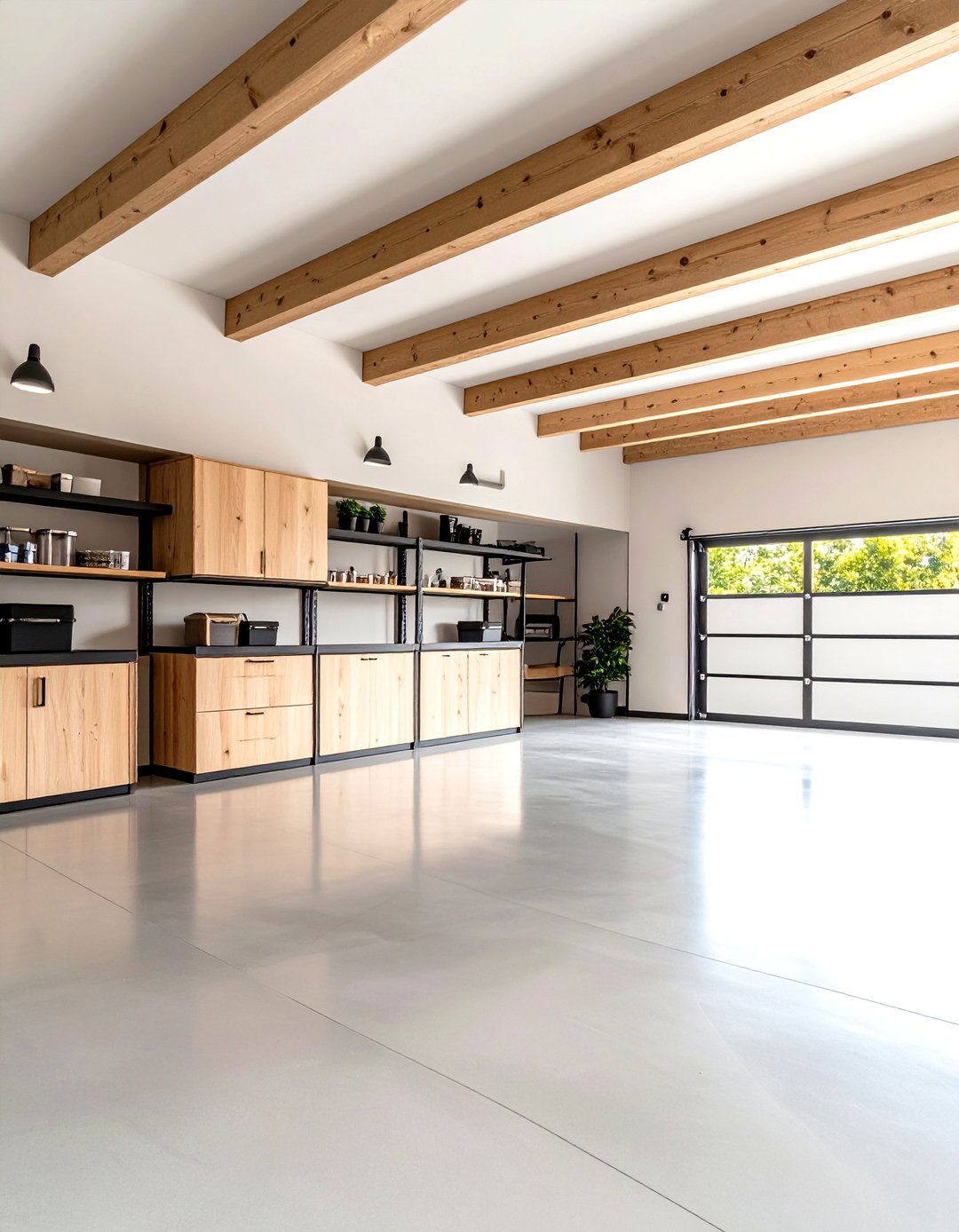 Minimalist Off White Garage - 30 garage paint color ideas