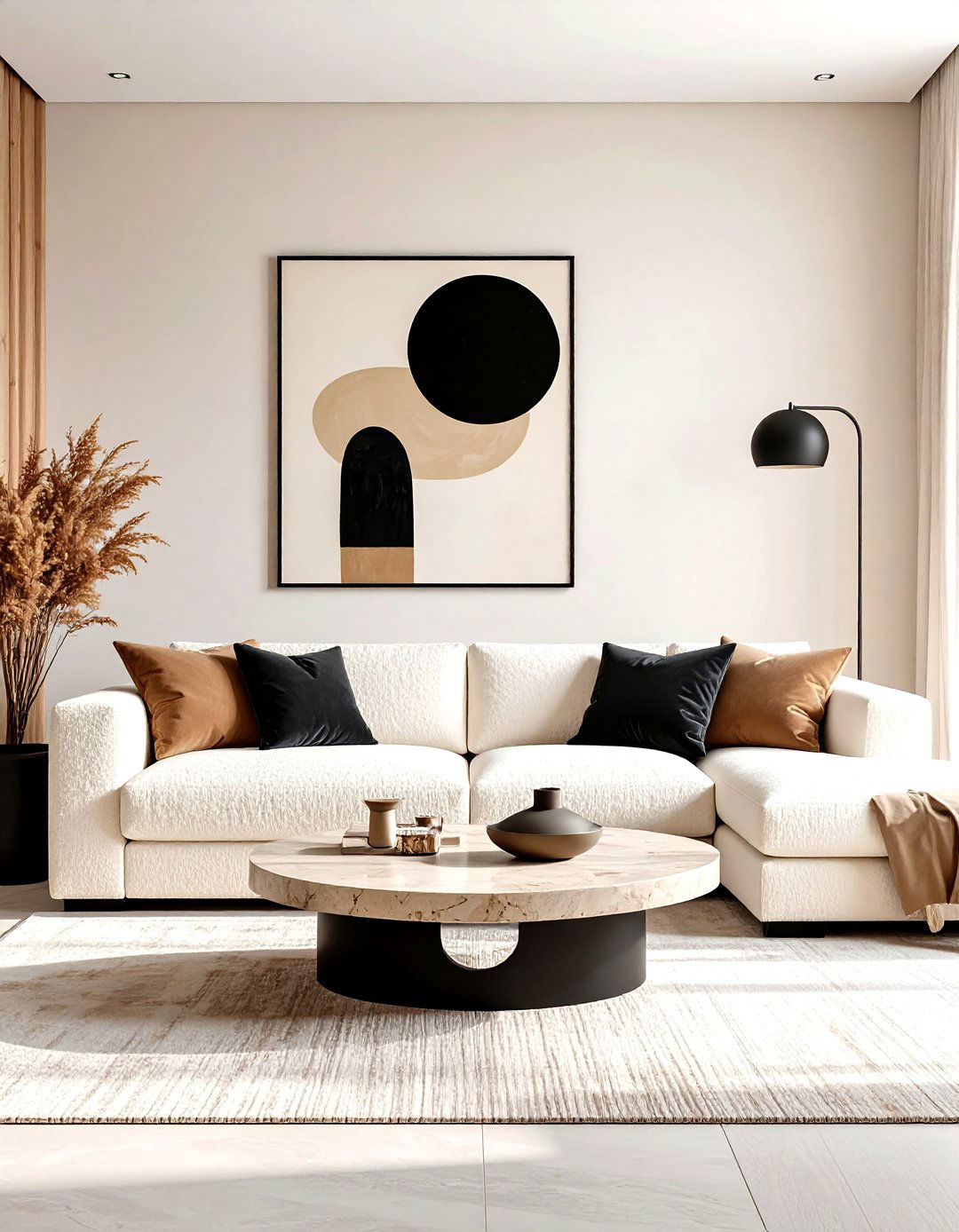 Minimalist Off White Living Room - 30 living room painting ideas
