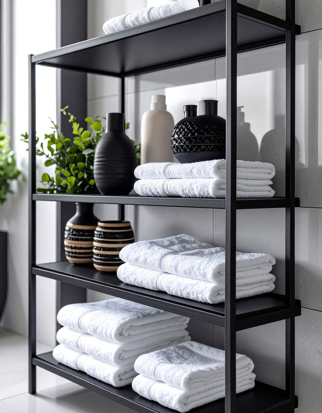 Minimalist Open Shelving - 30 ultra modern modern luxury bathroom design ideas