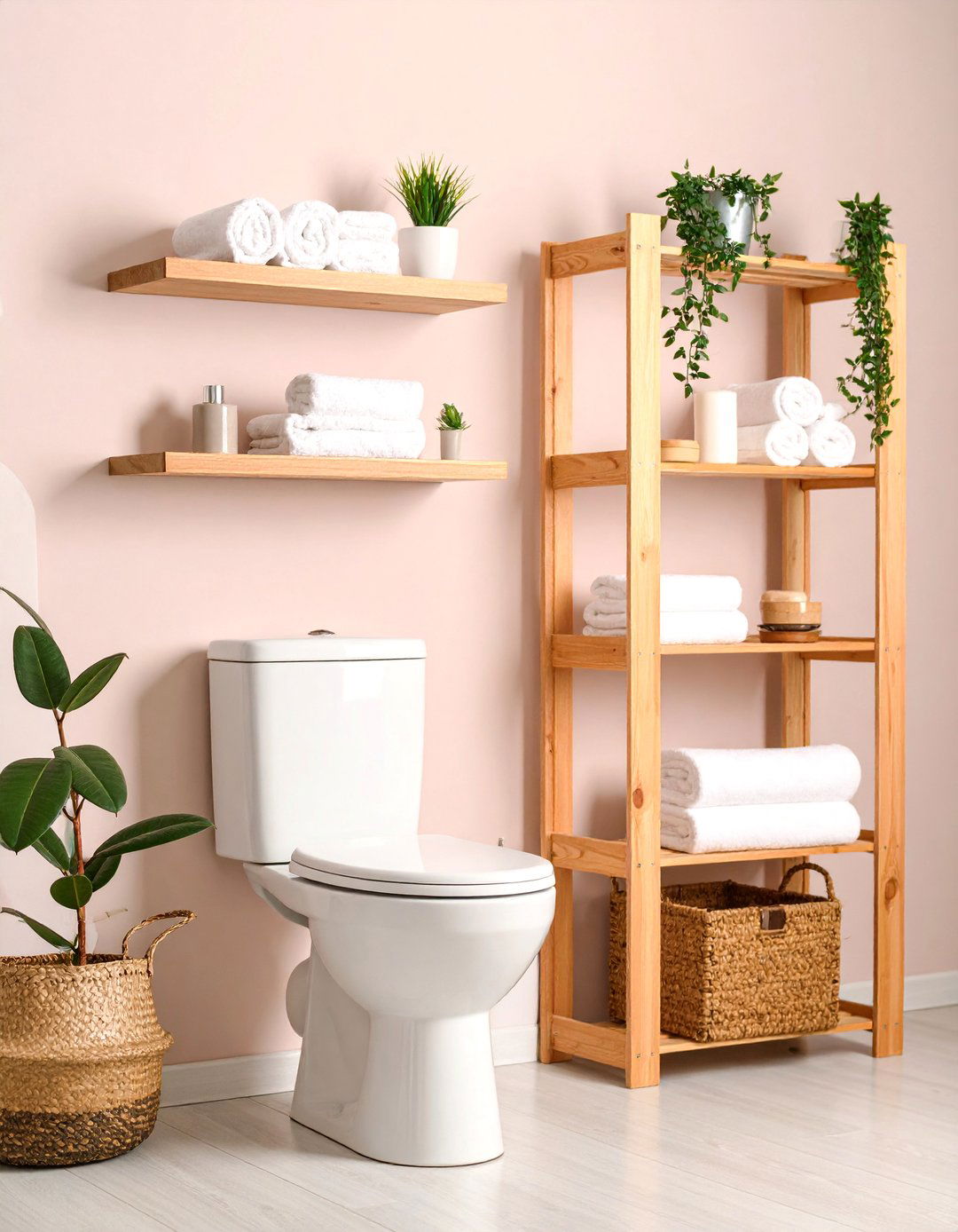 Minimalist Open Shelving in a Bathroom - 30 12 bathroom ideas