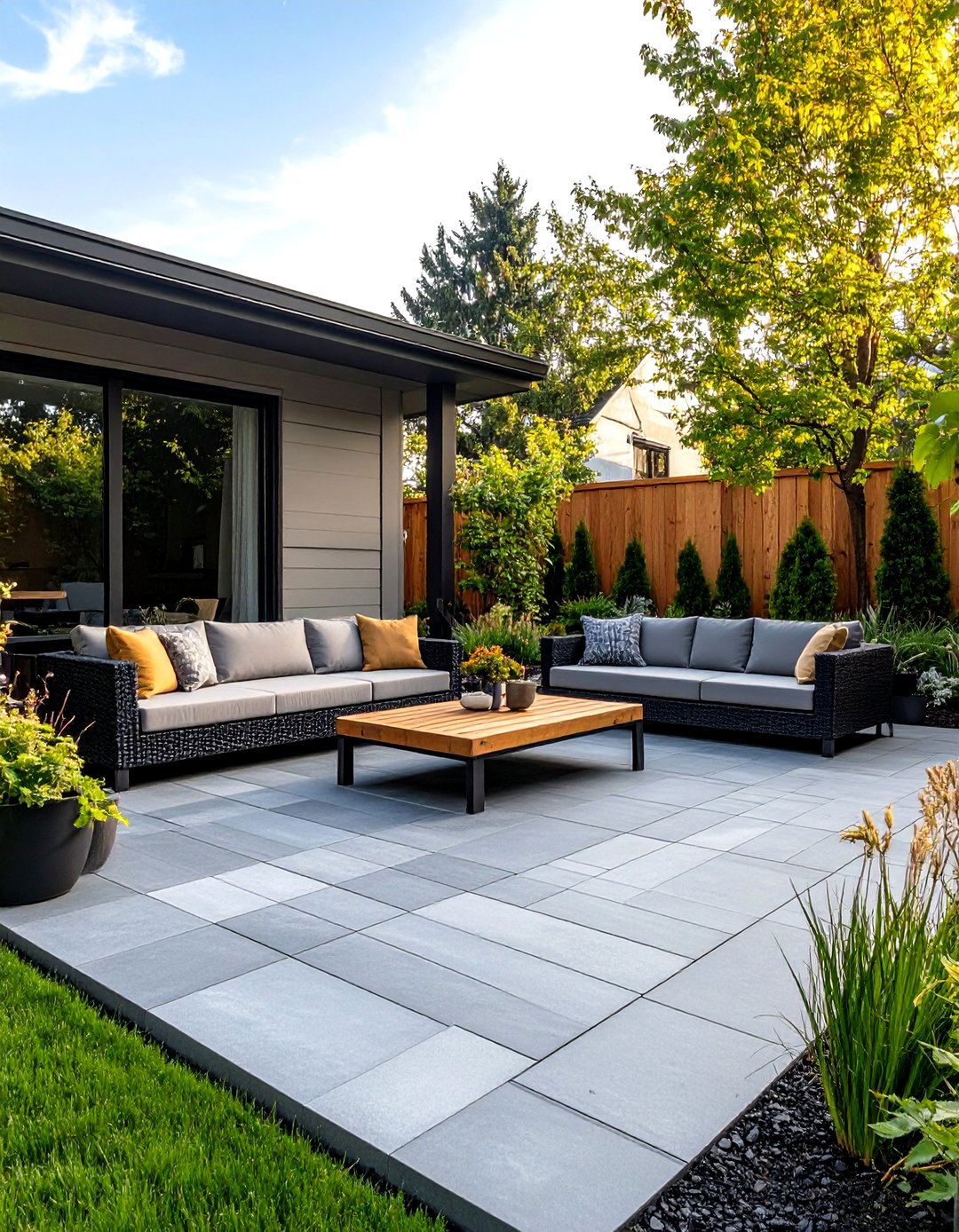 Minimalist Paver Patio with Clean Lines - 30 paver patio ideas on a budget