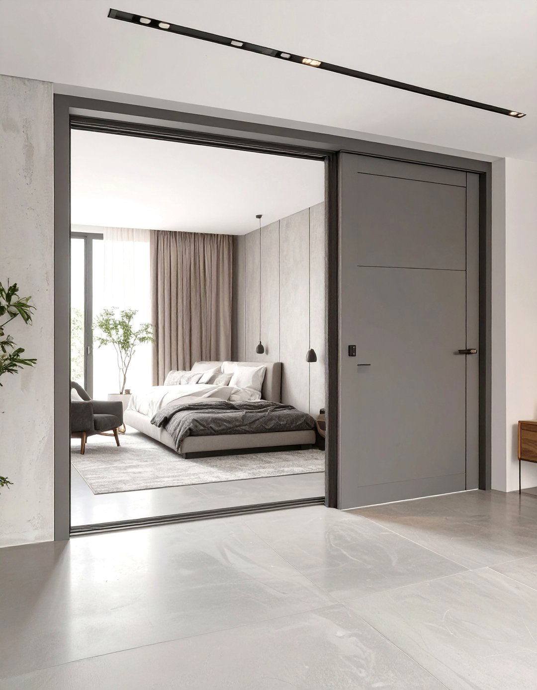 Minimalist Pivot Bedroom Door - 30 bedroom door ideas