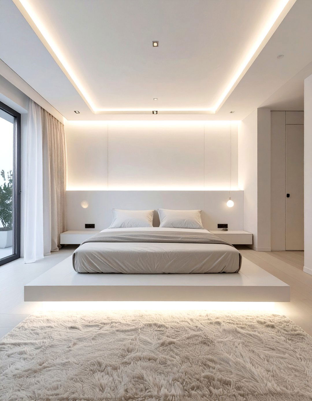 Minimalist Recessed Bedroom Lighting - 30 bedroom ceiling light ideas