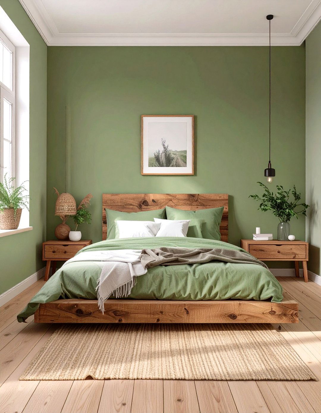 Minimalist Rustic Sage Green Bedroom - 30 rustic sage green bedroom ideas