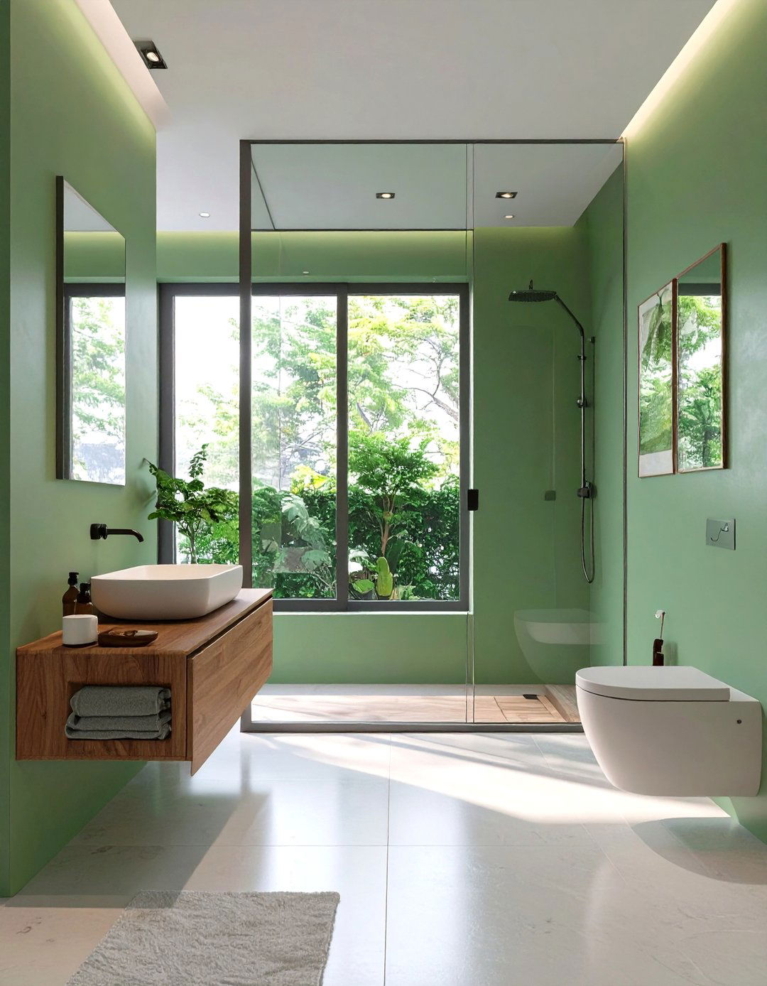 Minimalist Sage Green Bathroom - 30 sage green bathroom ideas